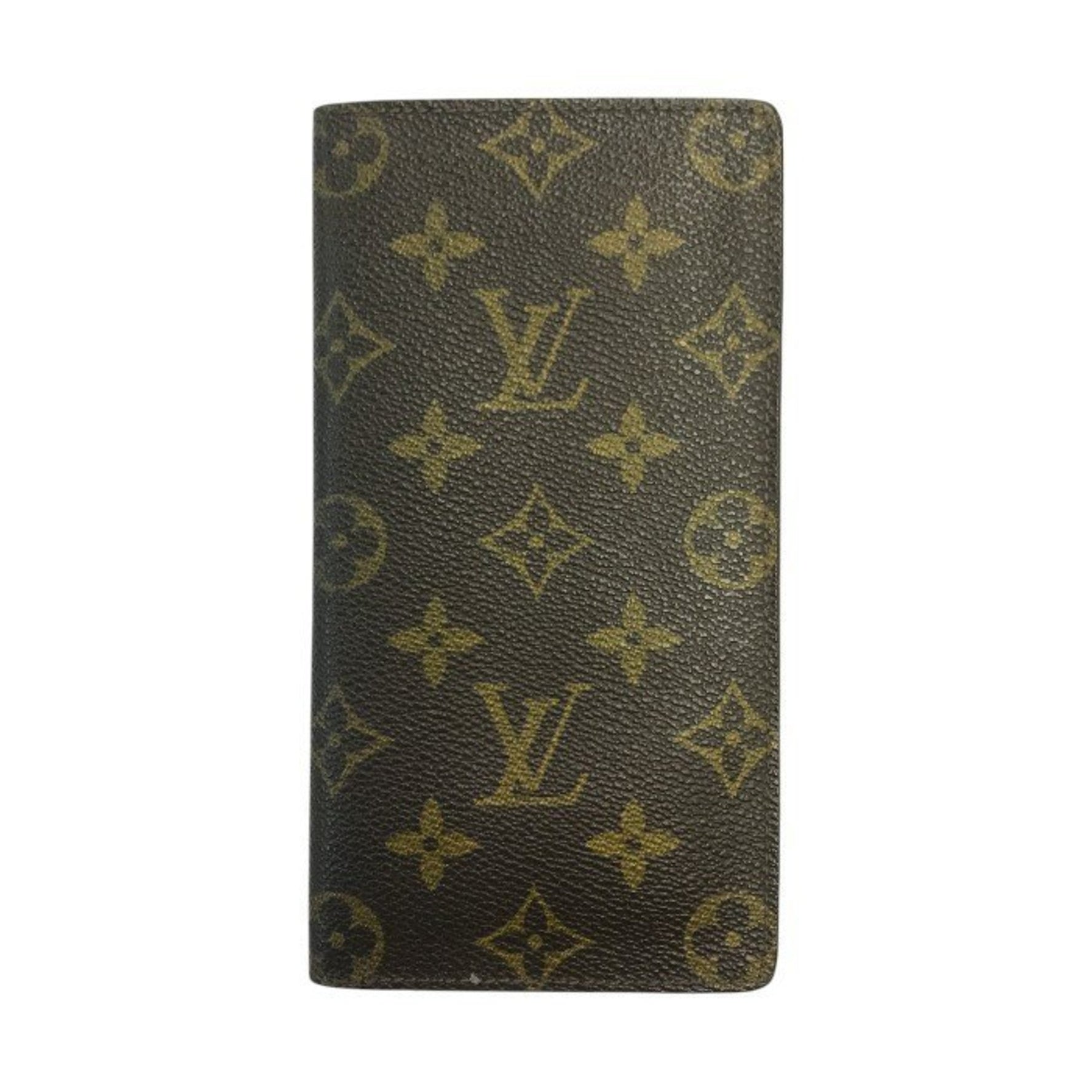 Louis Vuitton Monogram Porte Carte Credit Long Wallet Brown