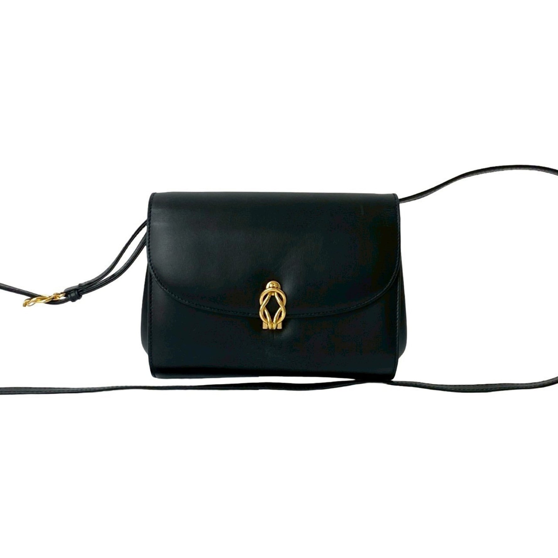 GUCCI Vintage Calf Leather Shoulder Bag with Hardware, Pochette, Sacoche