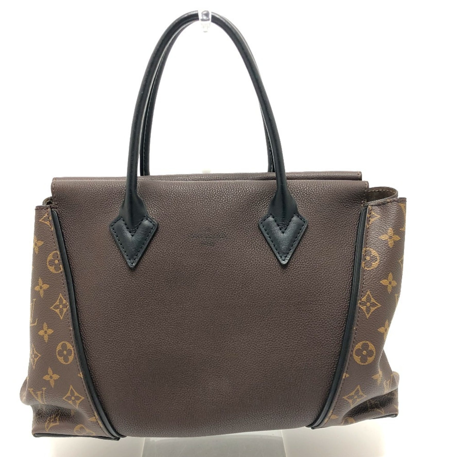 Louis Vuitton Monogram Tote W PM Bag Handbag Canvas Chocolate Brown