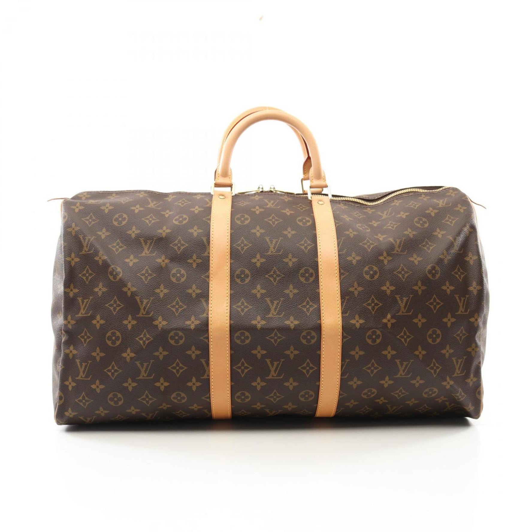 Louis Vuitton Keepall 55 Boston Bag, Coated Canvas and Leather, Monogram, Men's