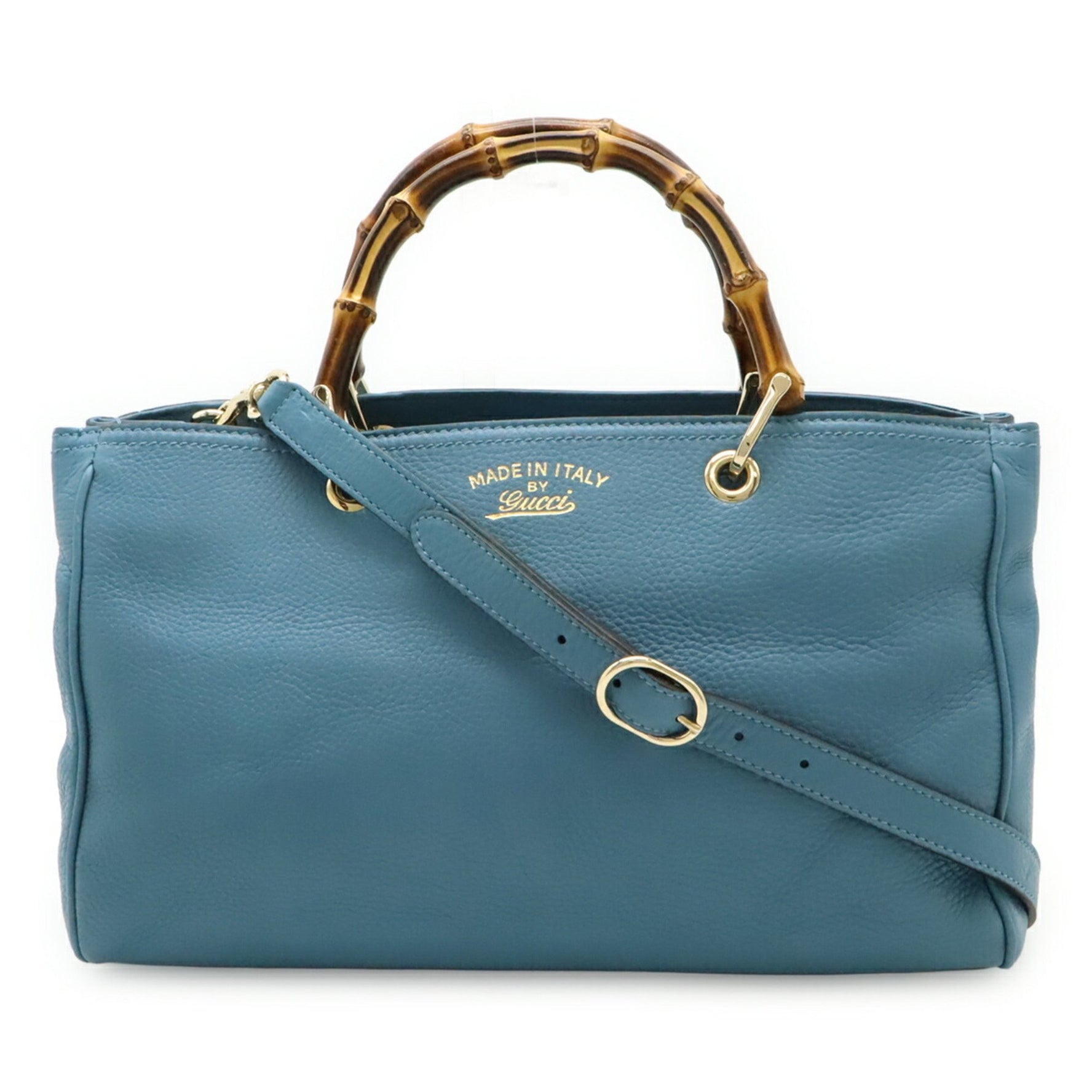 GUCCI Bamboo Shopper Medium Leather Tote Bag, Handbag, Shoulder