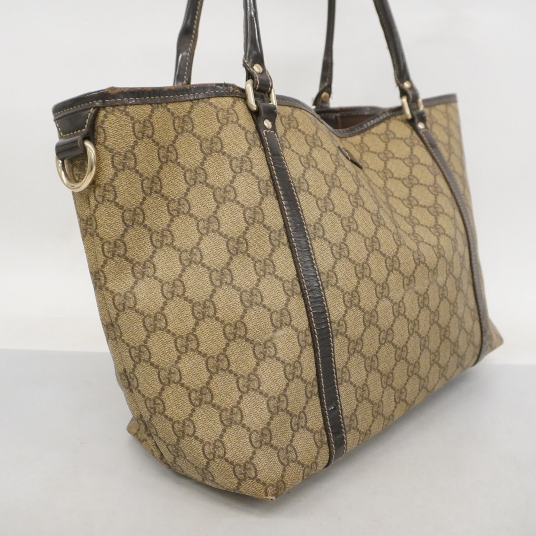 Gucci GG Supreme Tote Bag Champagne