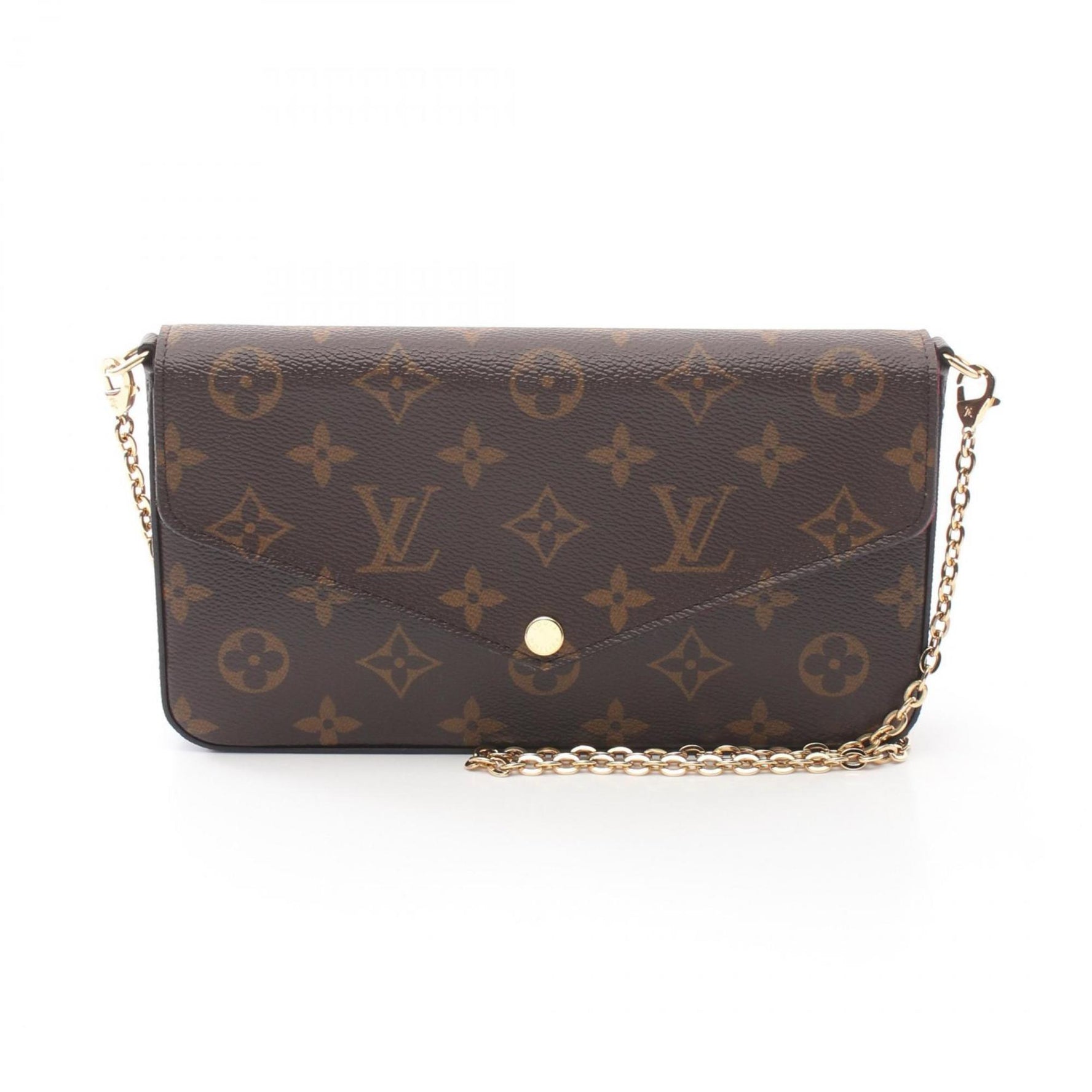 Louis Vuitton Felicie Pochette Shoulder Bag Coated Canvas Leather Monogram