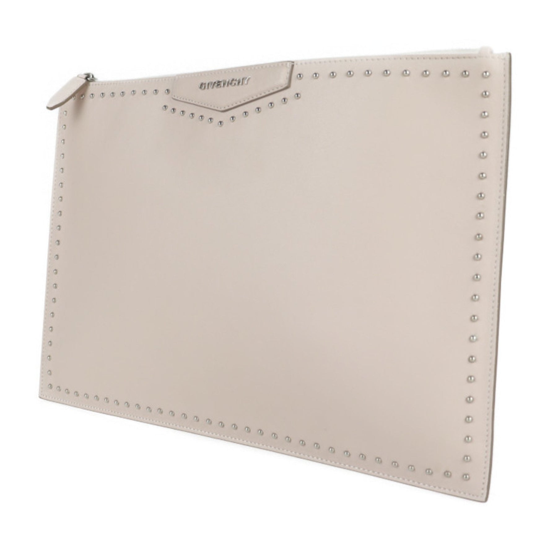 GIVENCHY ANTIGONA POUCH L Antigona Pouch Second Bag Leather Pink Beige Studs Clutch
