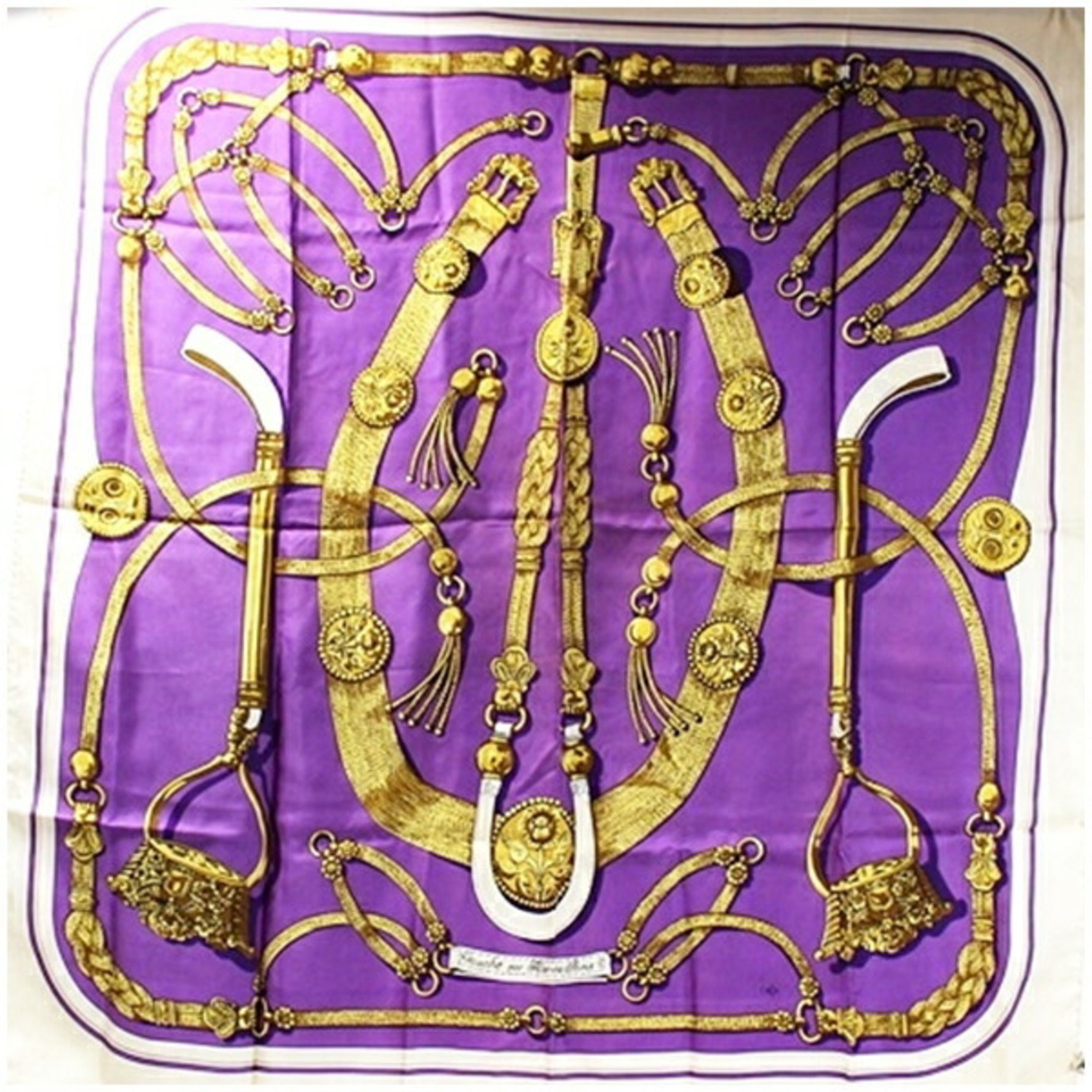 Hermes Silk Scarf Muffler Carre 90 Gaucho par Paris