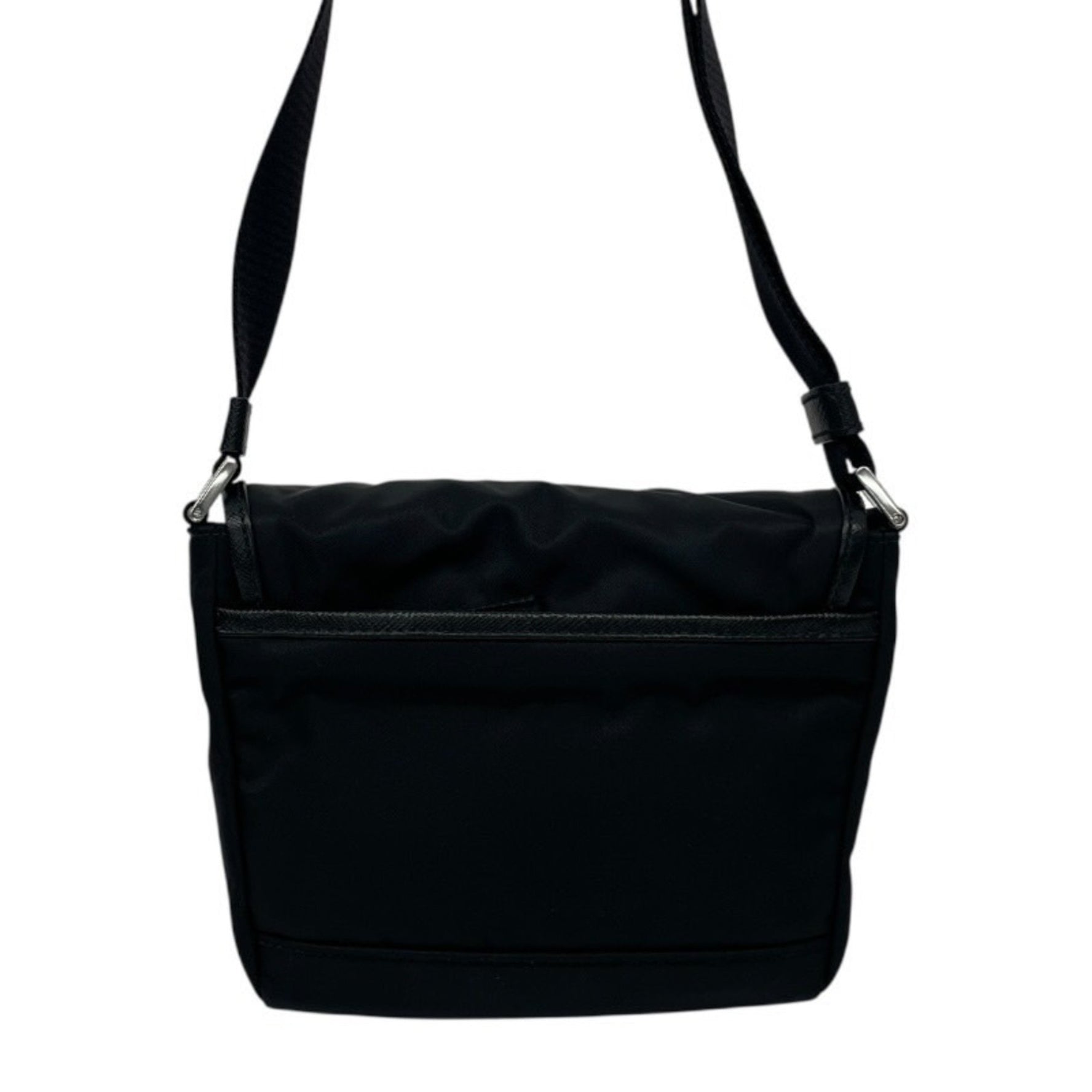 PRADA Crossbody Shoulder Bag, Nylon, Men's, Re-Nylon, Saffiano Leather