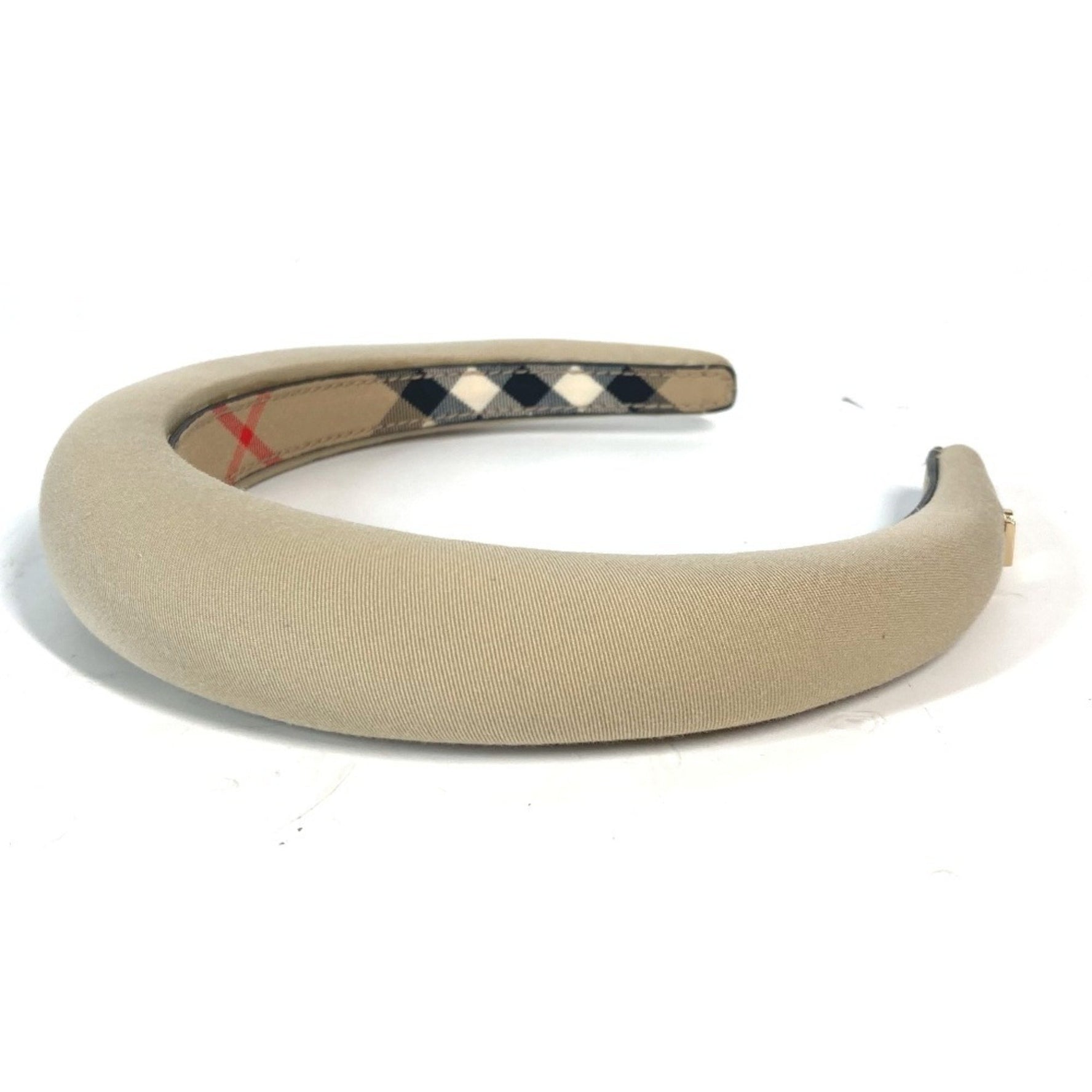 BURBERRY Checked Pattern on the Inside TB Hair Headband Hairband Canvas
