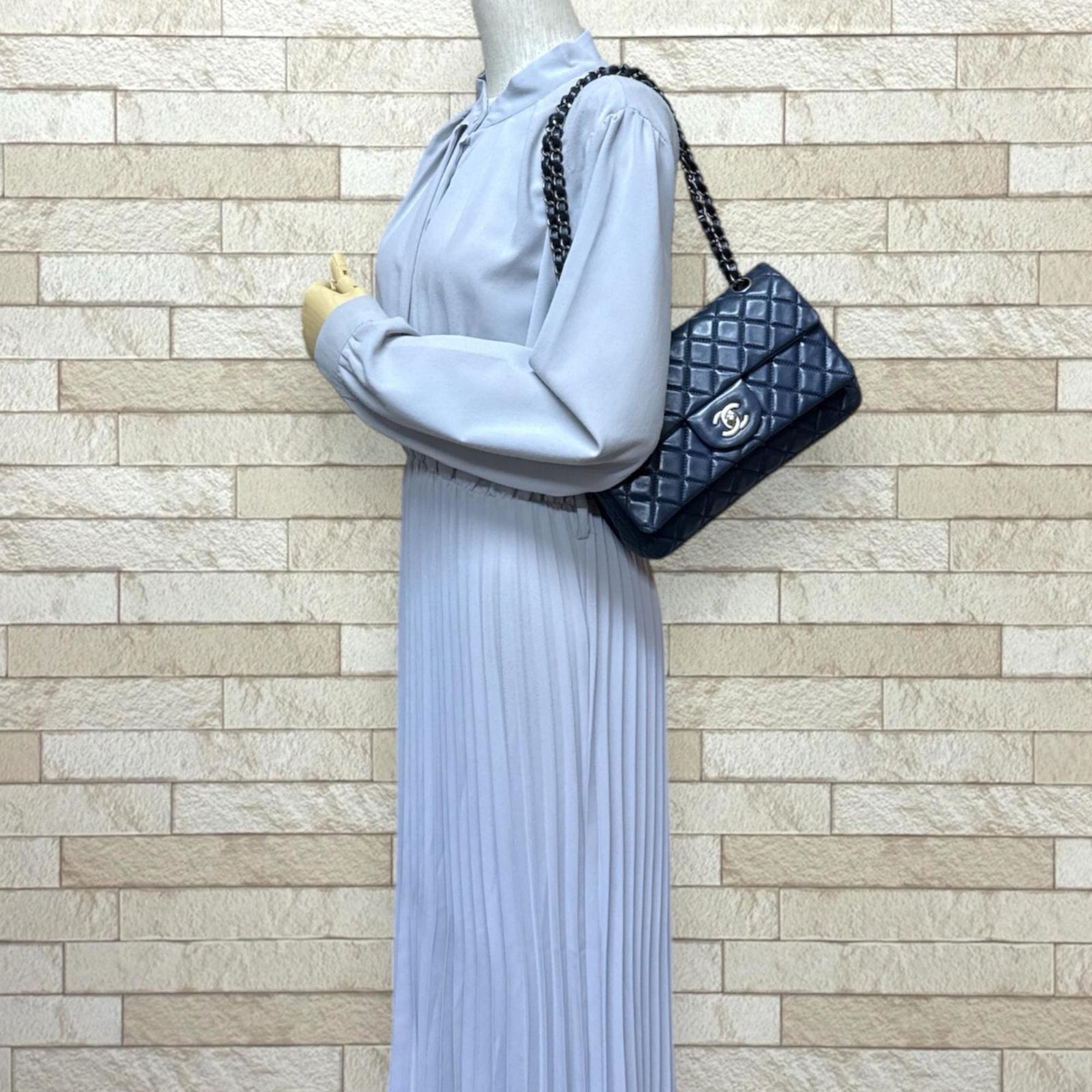 Chanel Matelasse Shoulder Bag, Lambskin, Double Flap, Chain