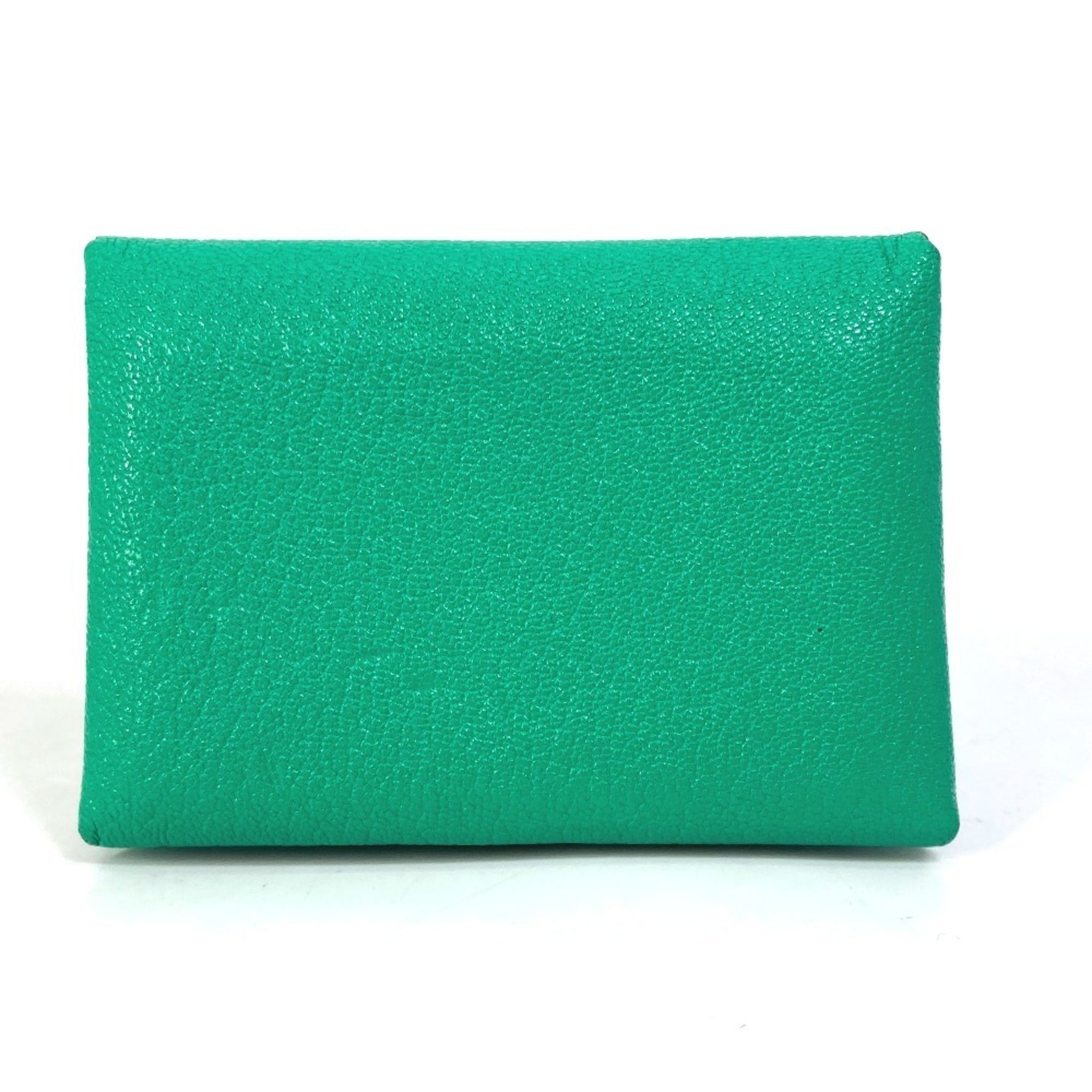 HERMES Calvi Duo Two-Tone Card Case, Mint/Mauve Pale Green