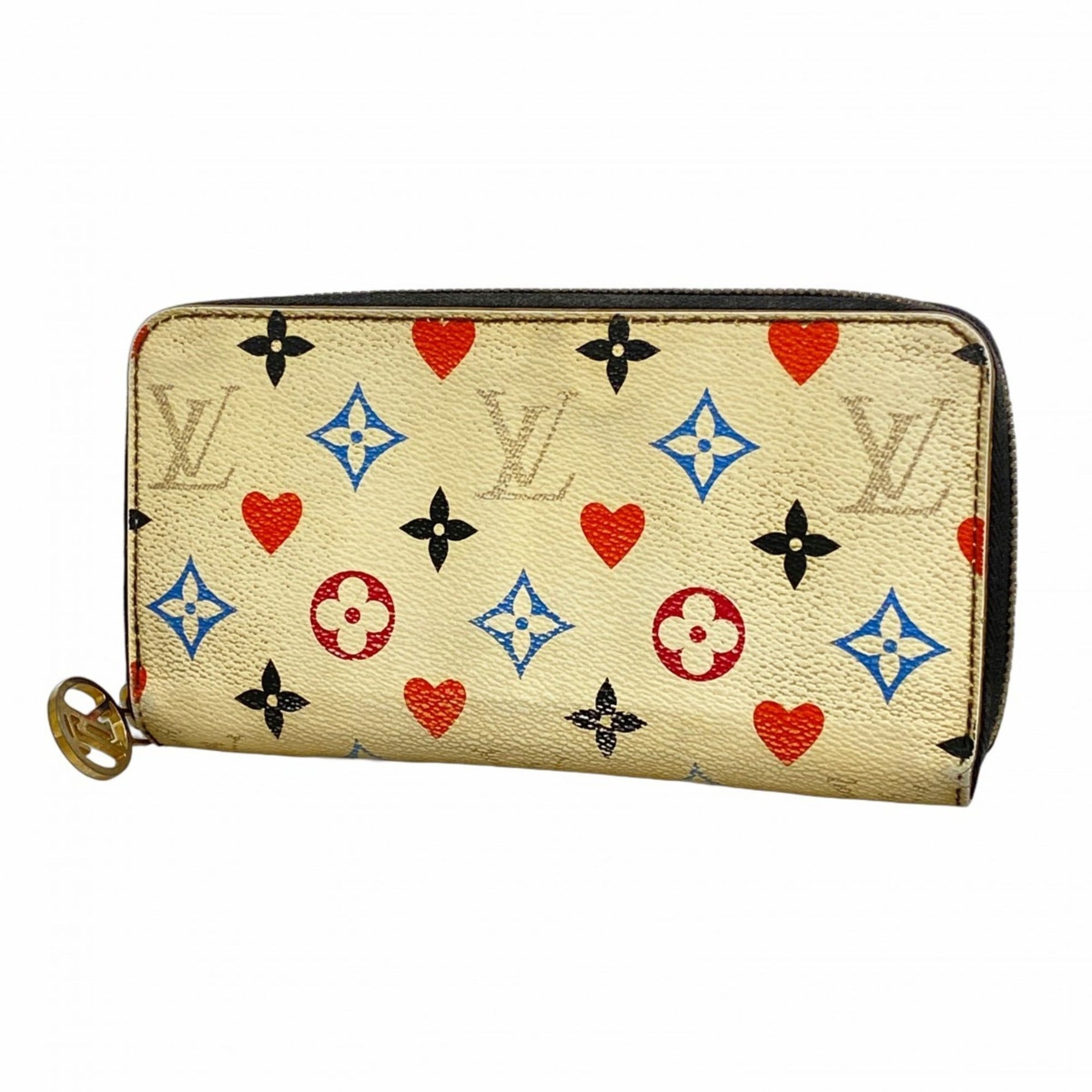 Louis Vuitton Monogram Game On Zippy Wallet White Multicolor