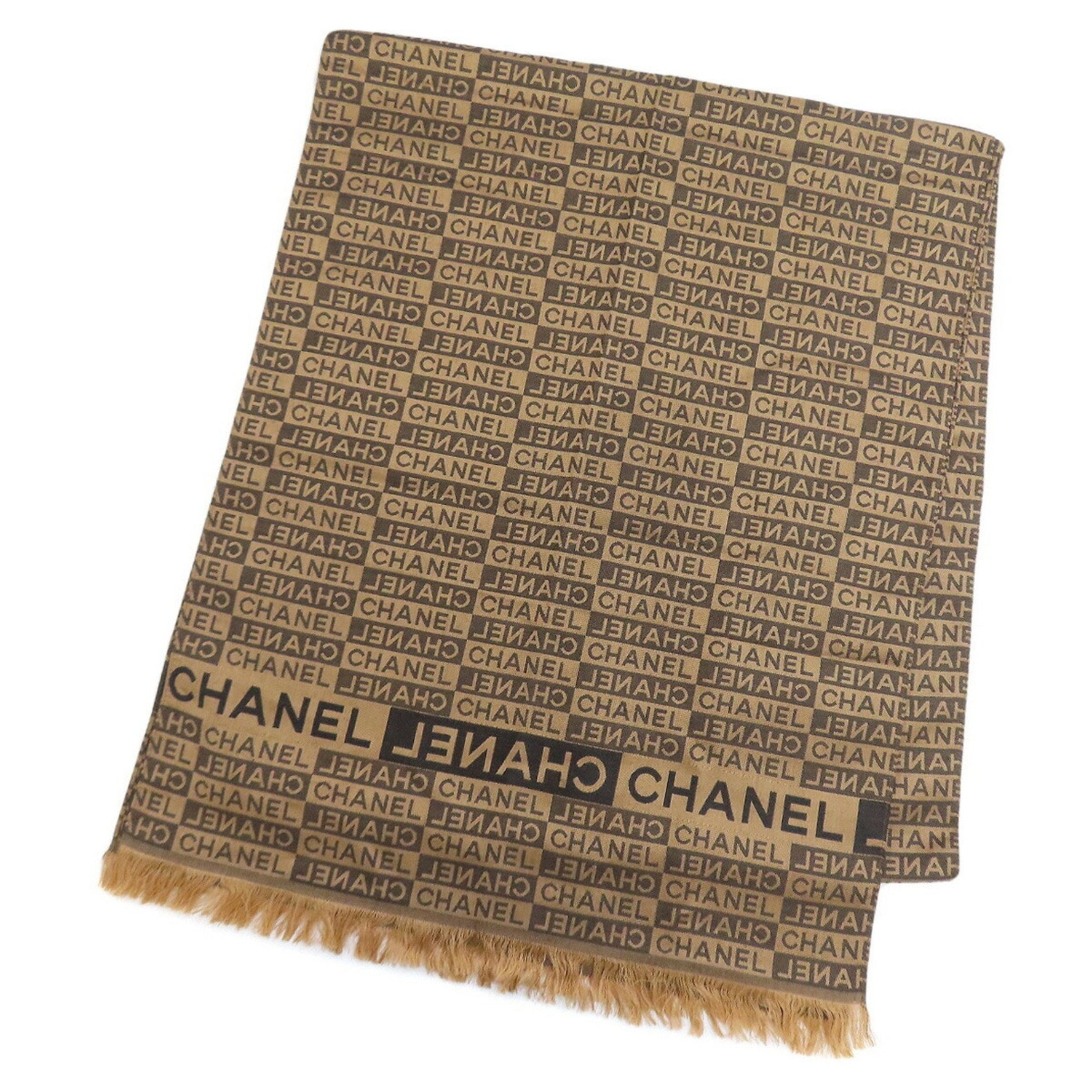 CHANEL Scarf Silk Wool