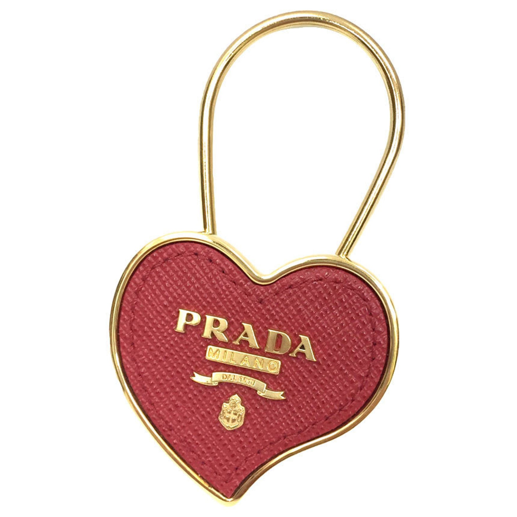 Prada Heart Key Ring Holder x Rose
