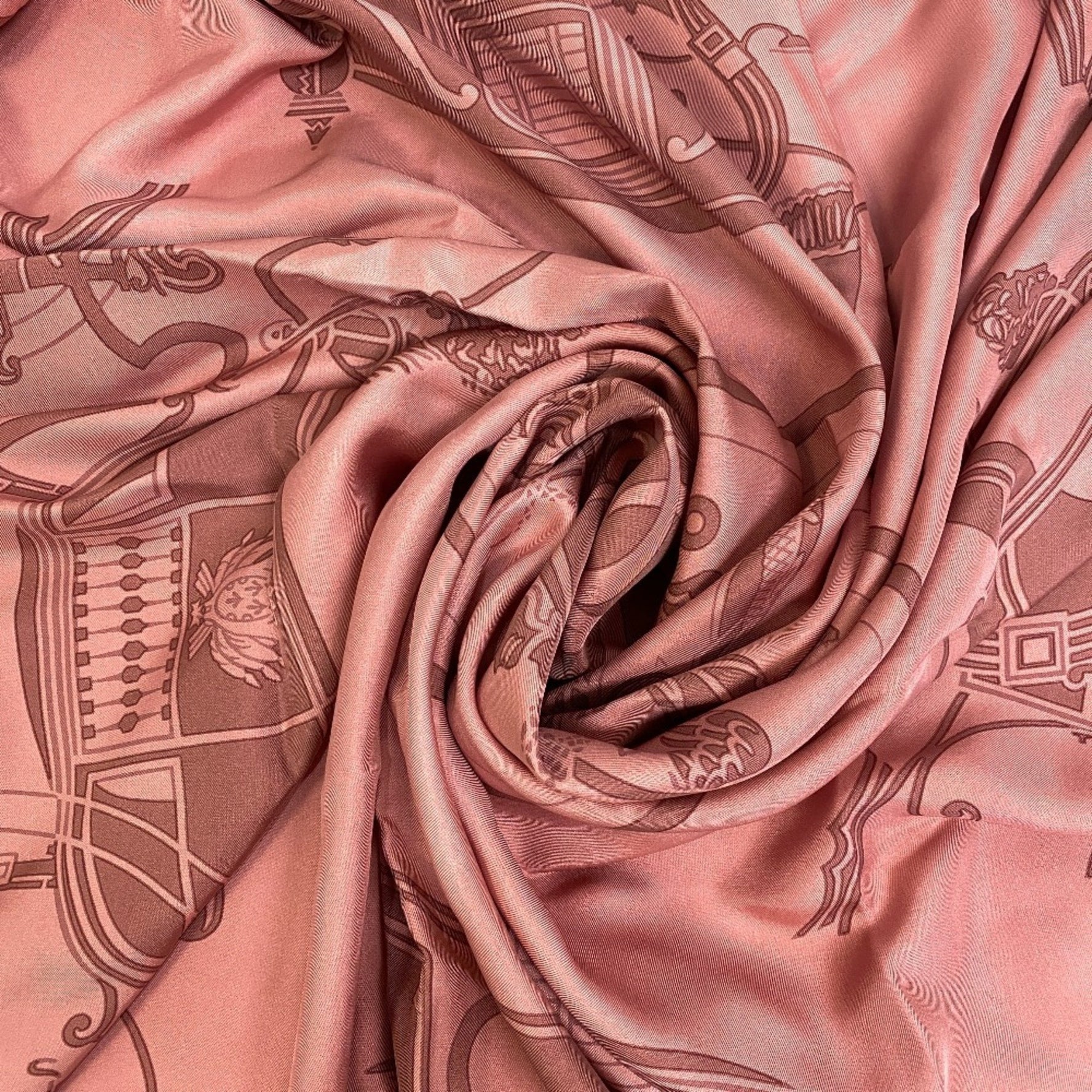 HERMES Hermès Carré 140 EX-LIBRIS Scarf Muffler Pink