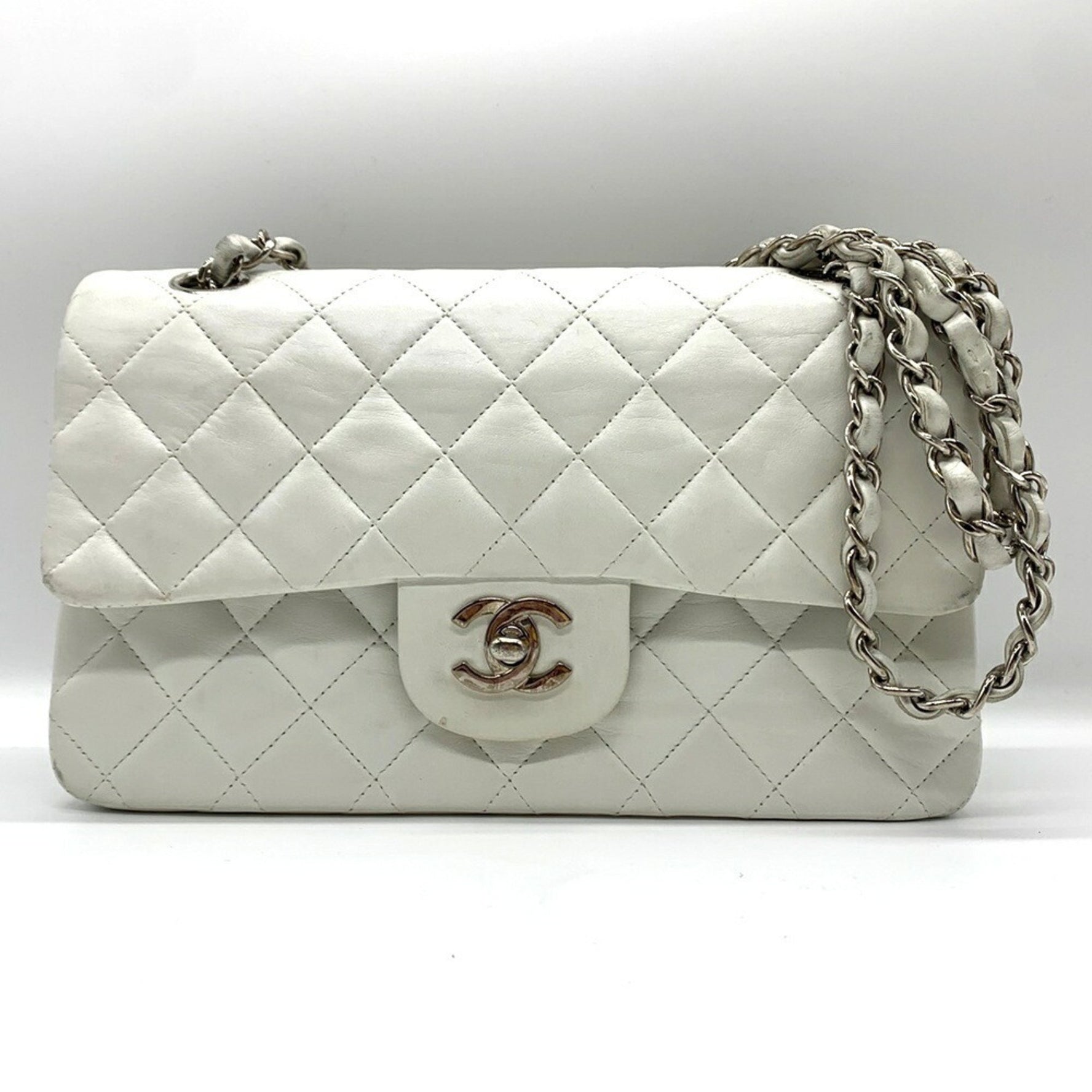 CHANEL Matelasse 23 Double Flap Chain Shoulder Bag Leather
