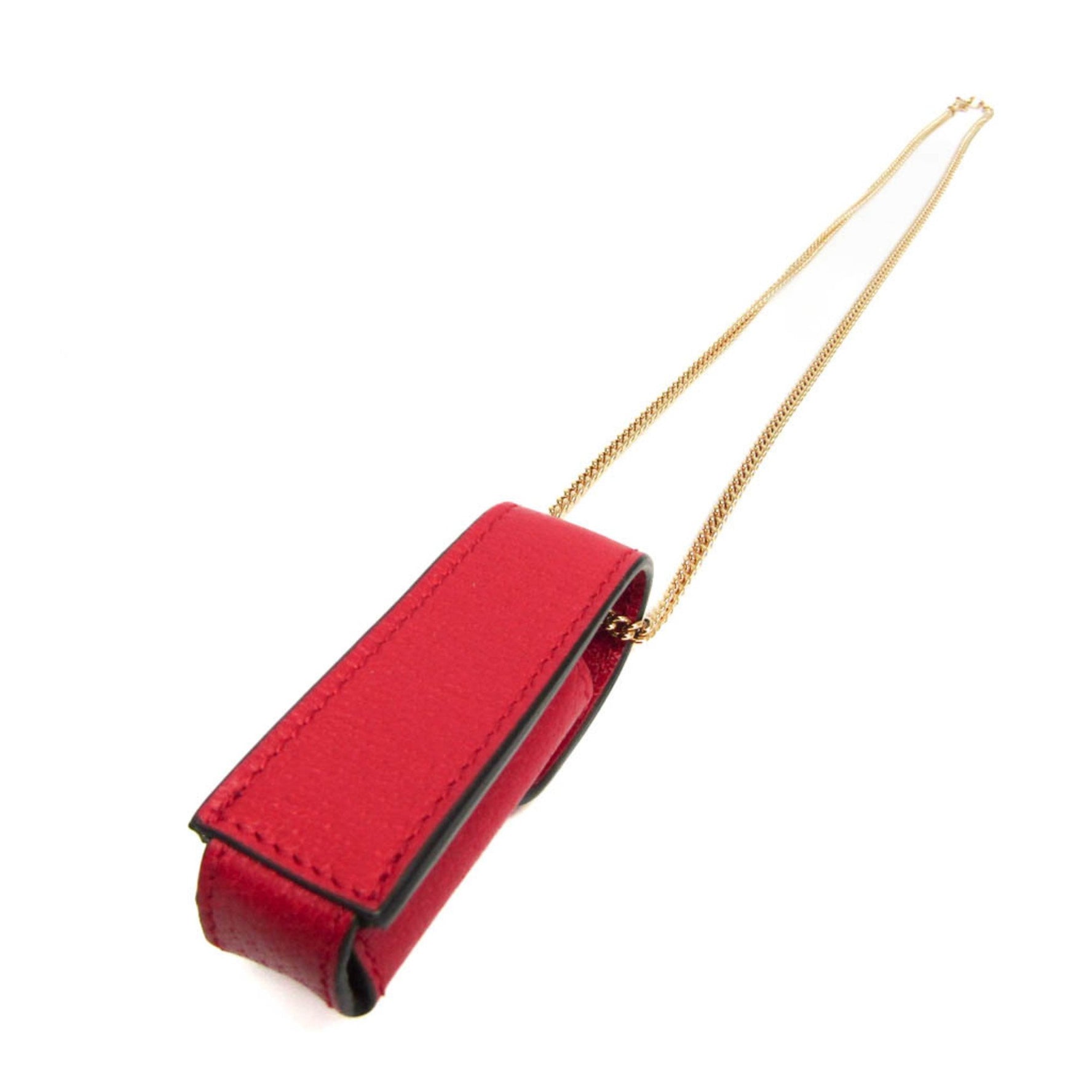 Gucci Leather Lipstick Case Red Color
