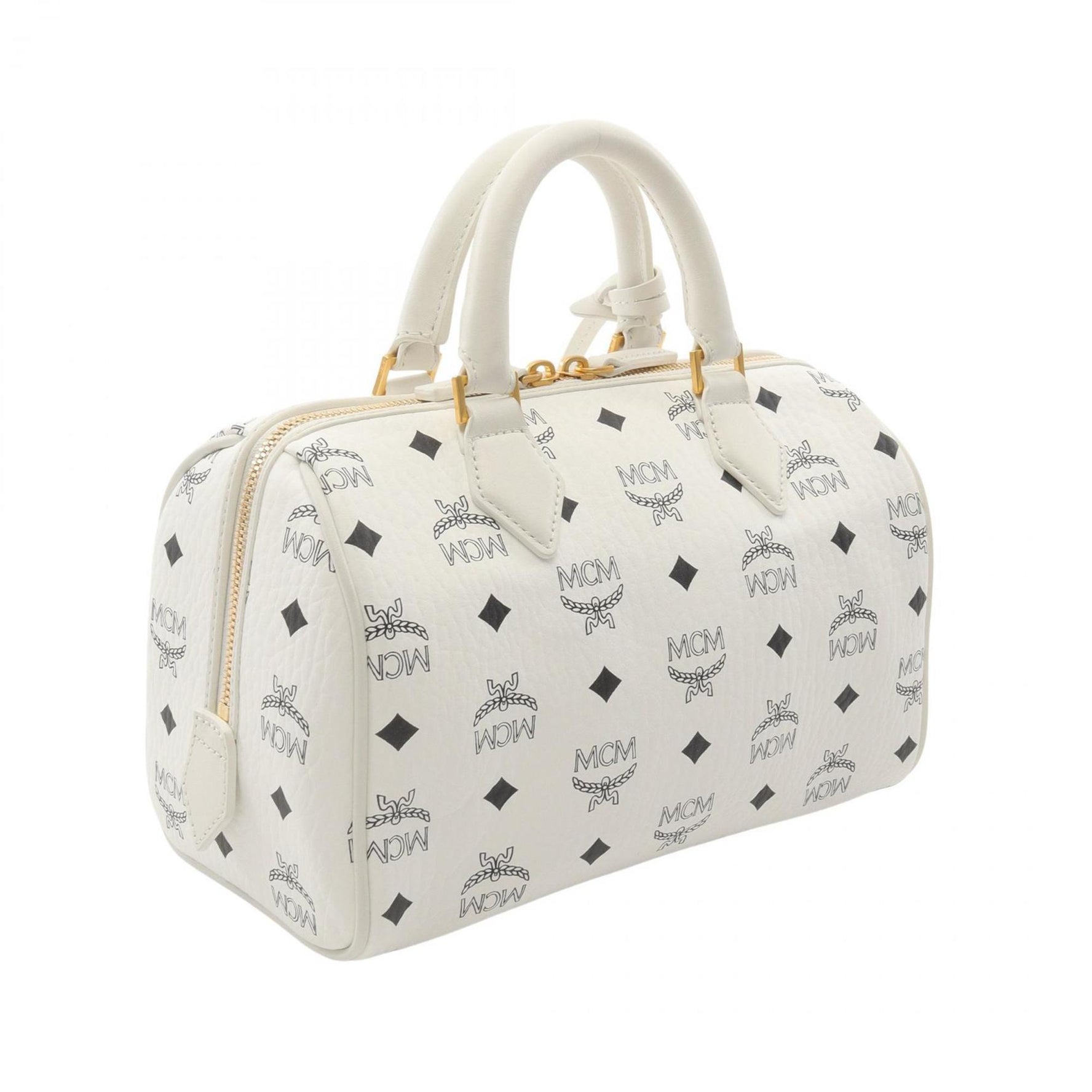 MCM Visetos handbag, coated canvas and leather