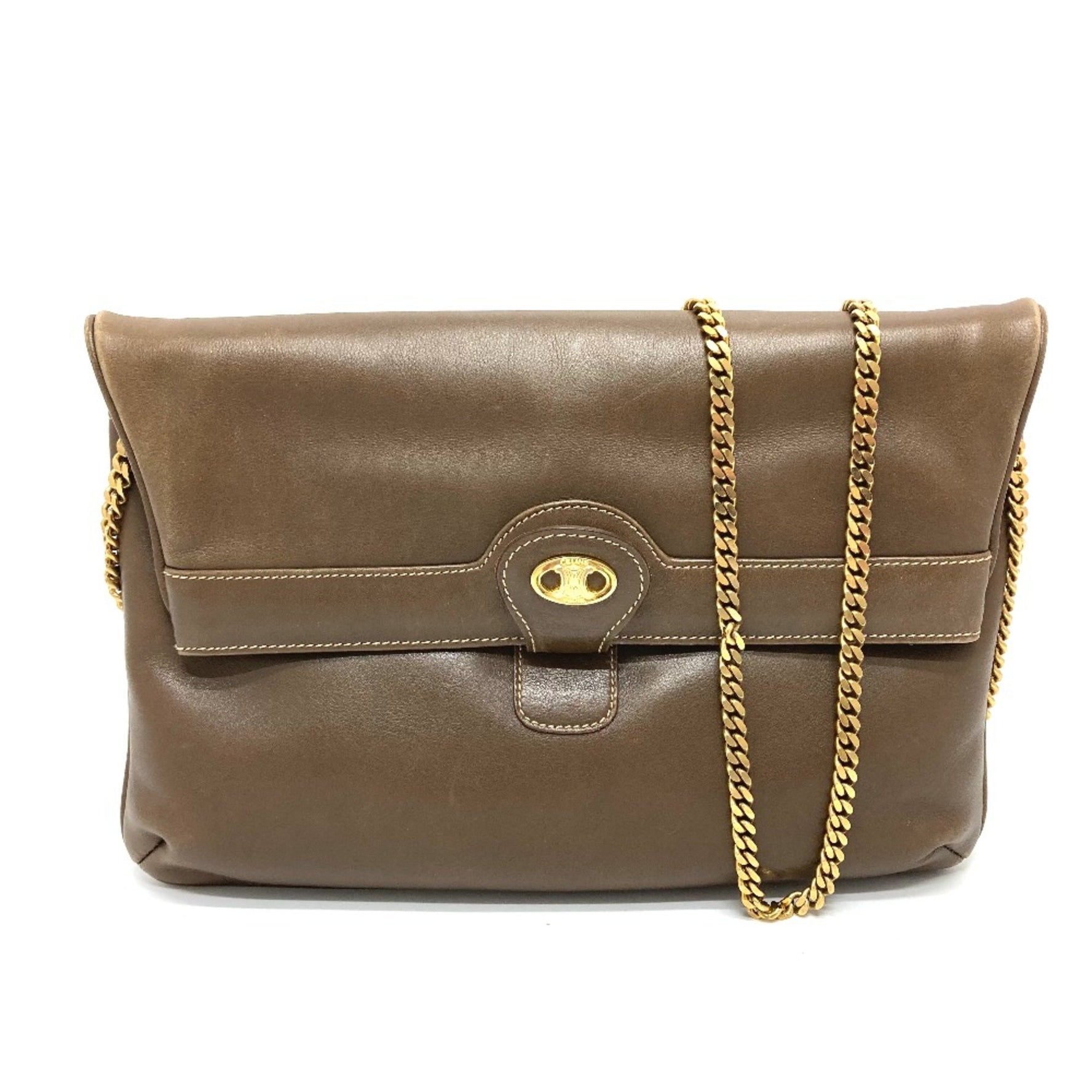 CELINE Logo Hardware Bag Chain Clutch Shoulder Bag