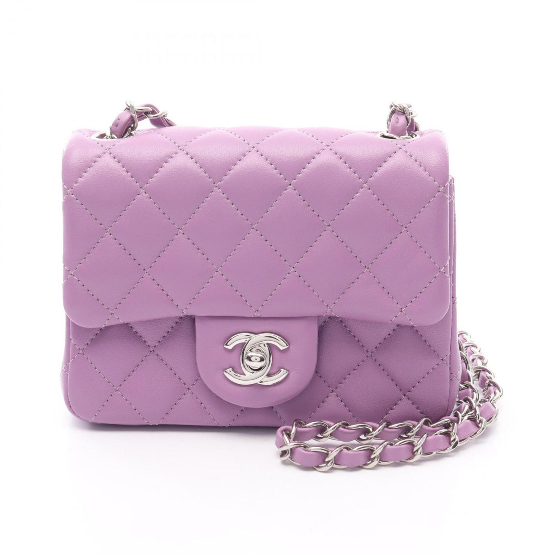 CHANEL Mini Matelasse Shoulder Bag in Lambskin Leather
