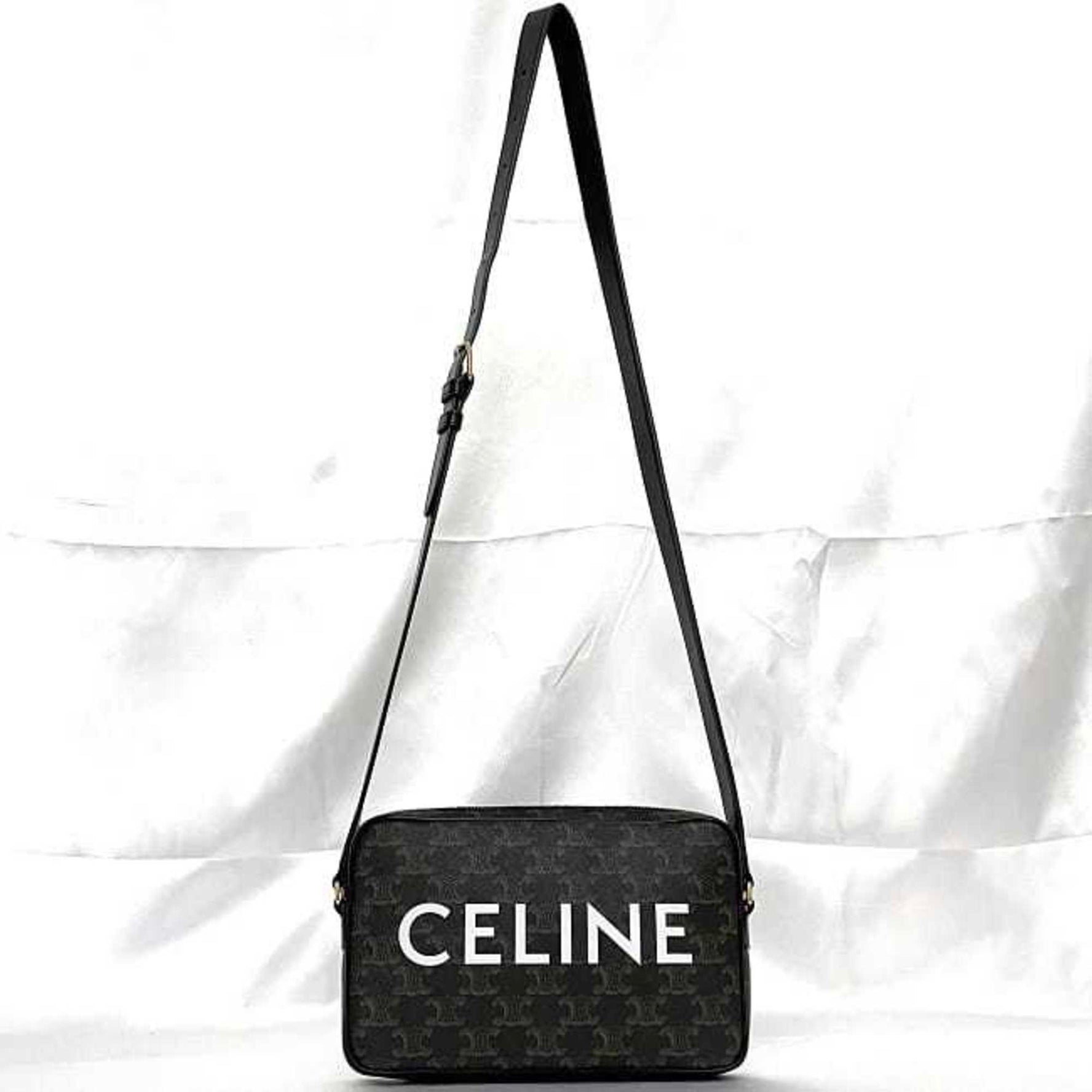 Celine Shoulder Bag Medium Triomphe PVC Leather Unisex