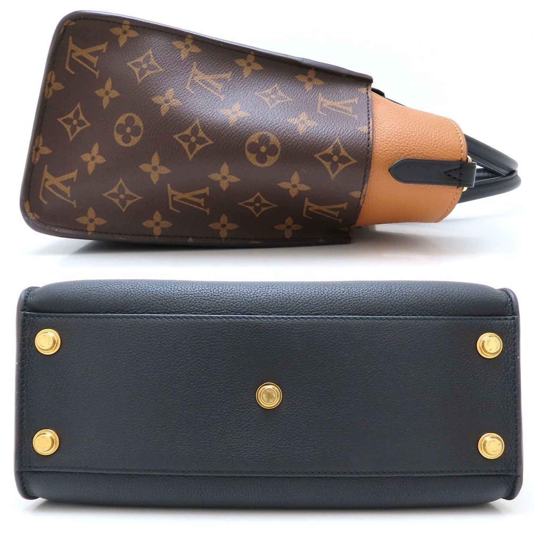 LOUIS VUITTON Louis Vuitton Calfskin x On My Side MM Handbag Laurier