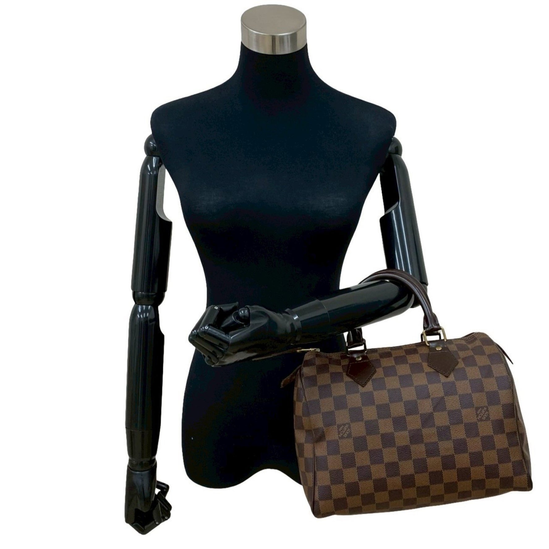 Louis Vuitton Speedy 25 Damier Leather Handbag/Mini Boston Bag