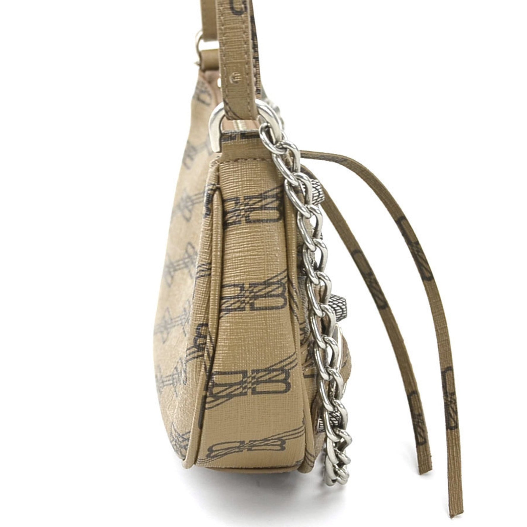BALENCIAGA Shoulder Bag Handbag Le Cagoule Silver