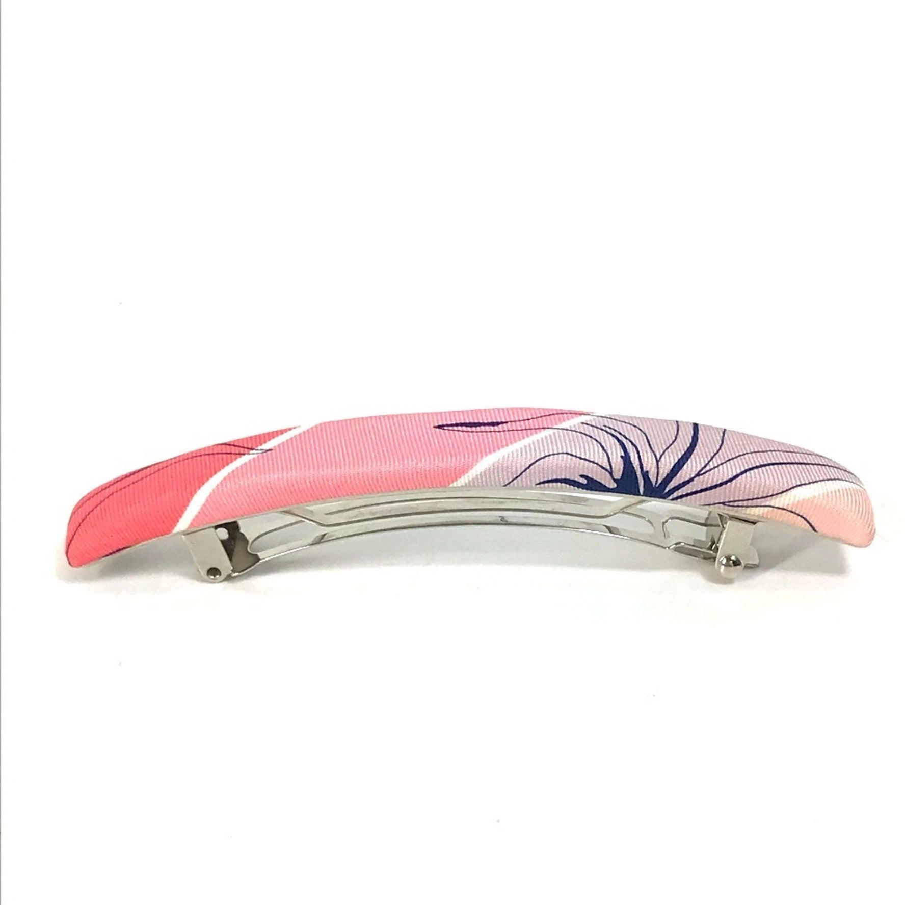 HERMES Hair Accessory, All-Over Print, Silk Barrette