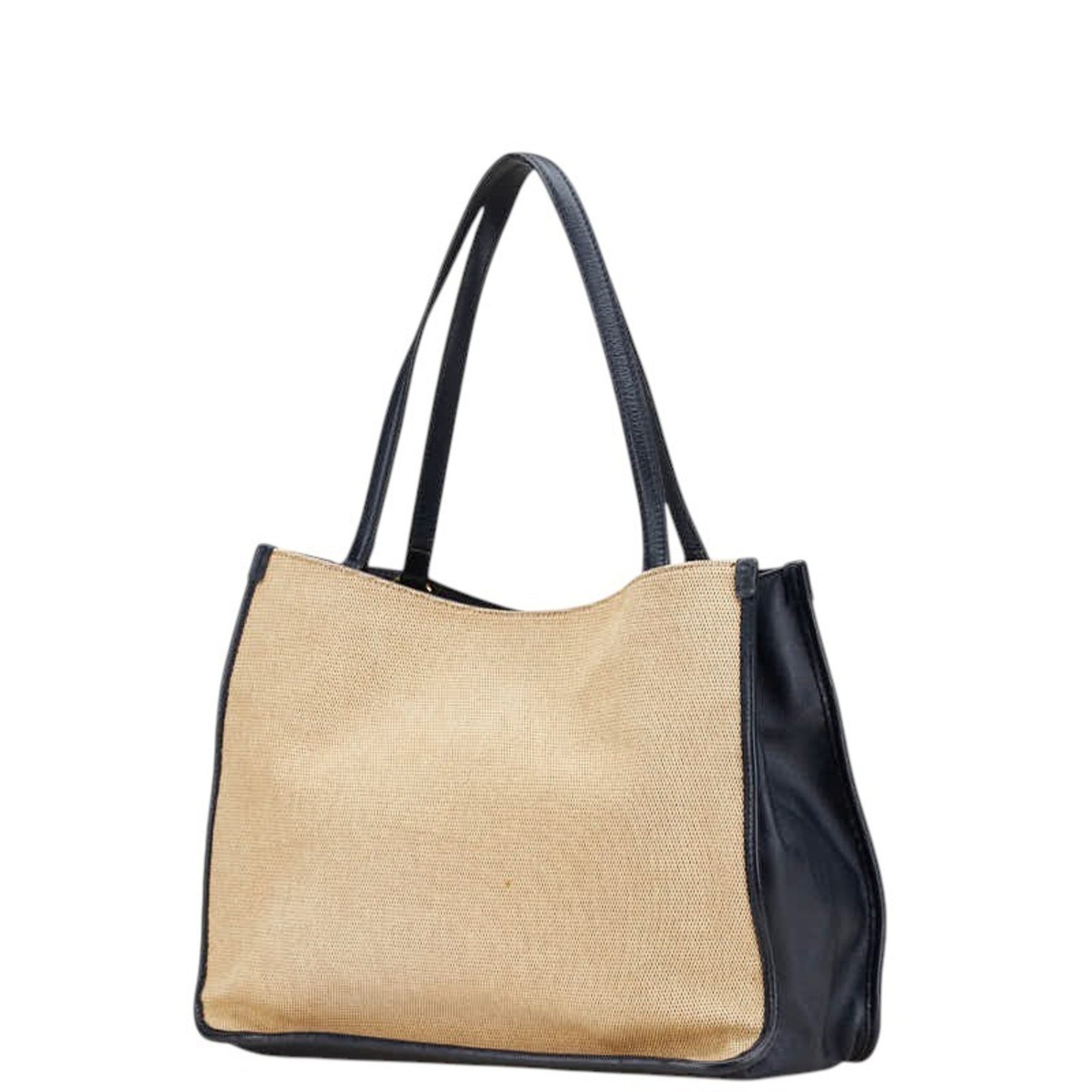 Gucci Horsebit 1955 Tote Bag Beige Navy Canvas Leather