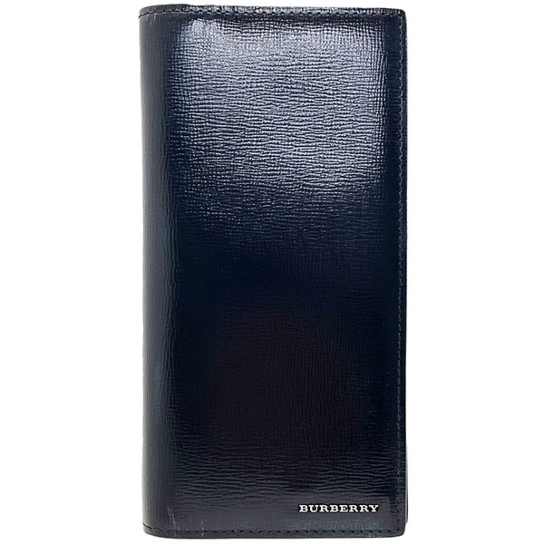Burberry long wallet, bi-fold leather, men's