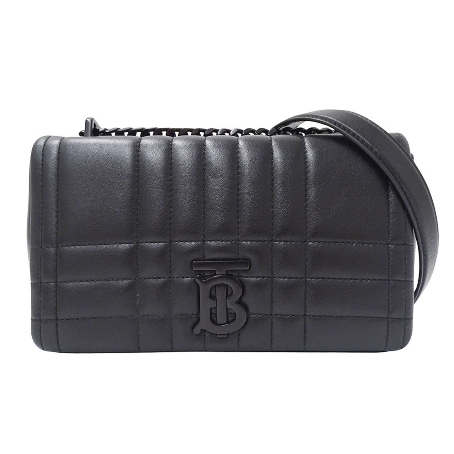 Burberry Shoulder Bag Leather Chain Quilted
