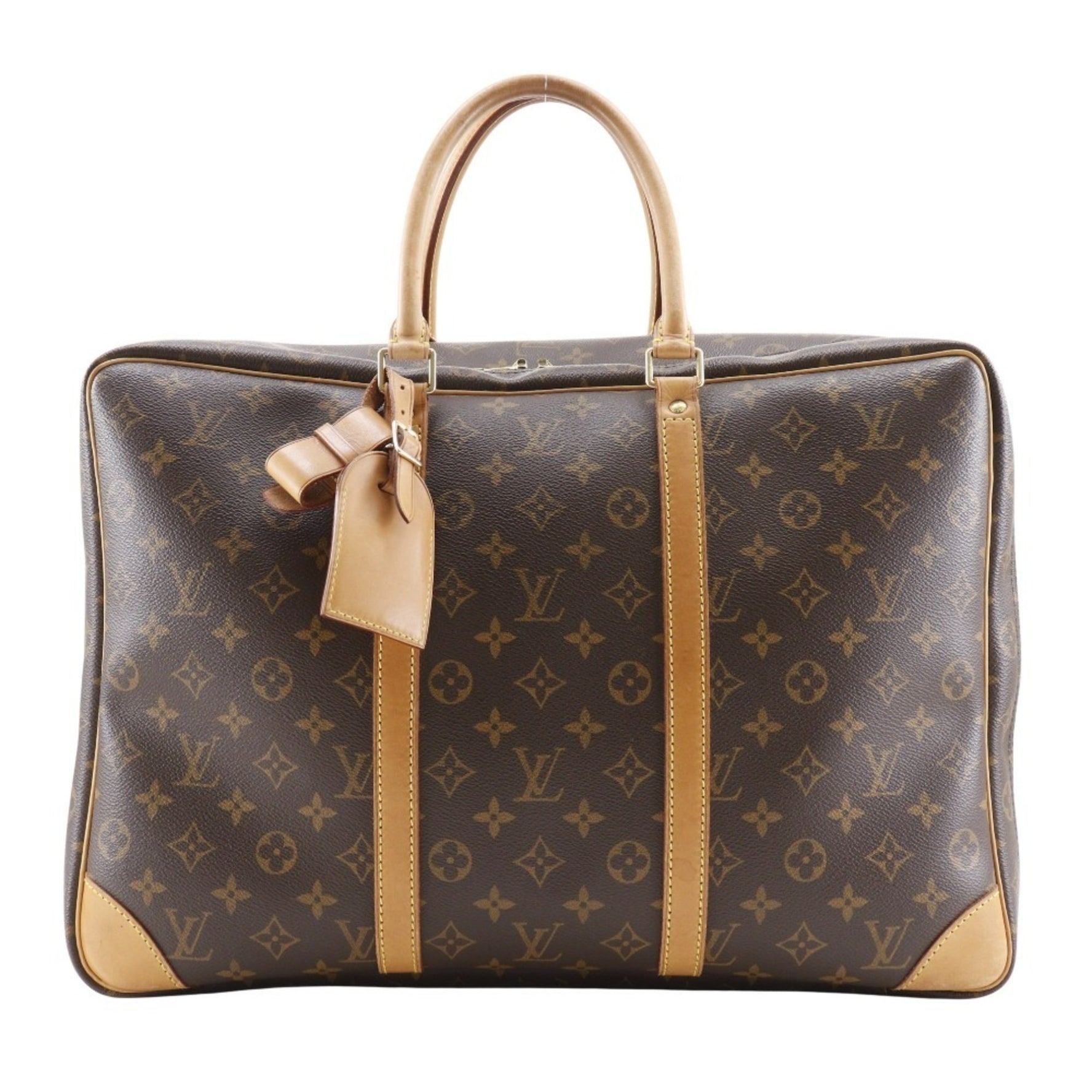Louis Vuitton Sirius 45 Boston Bag Monogram Canvas 1999 Brown Double Unisex