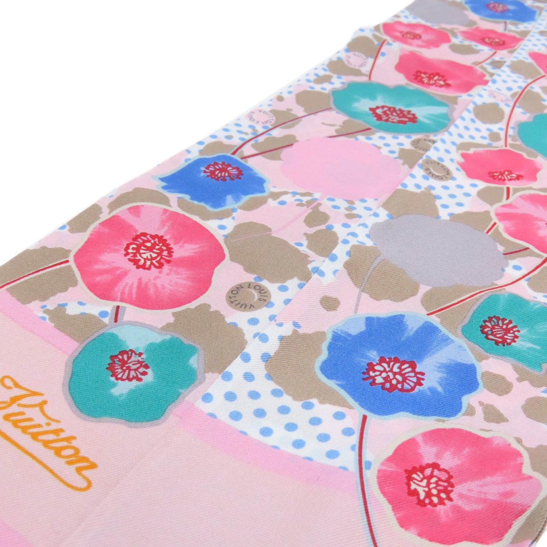 Louis Vuitton Bandeau Retro Flower Scarf Silk