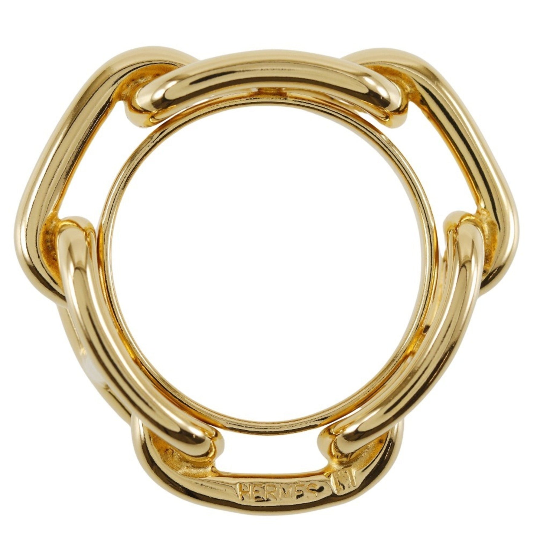 Hermes Chaine d'Ancre scarf ring, plated
