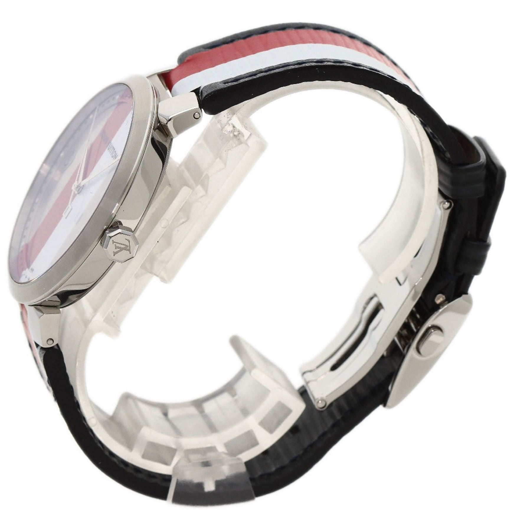 Louis Vuitton Tambour Kim Jones Limited Edition Watch Stainless Steel Leather