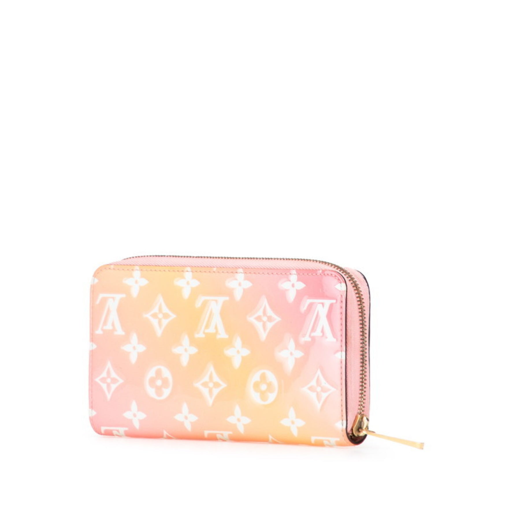 Louis Vuitton Monogram Vernis Zippy Wallet, 2019 Valentine's Day Limited Edition, Round Zip Long Wallet Sunrise Patent Leather, LOUIS VUITTON