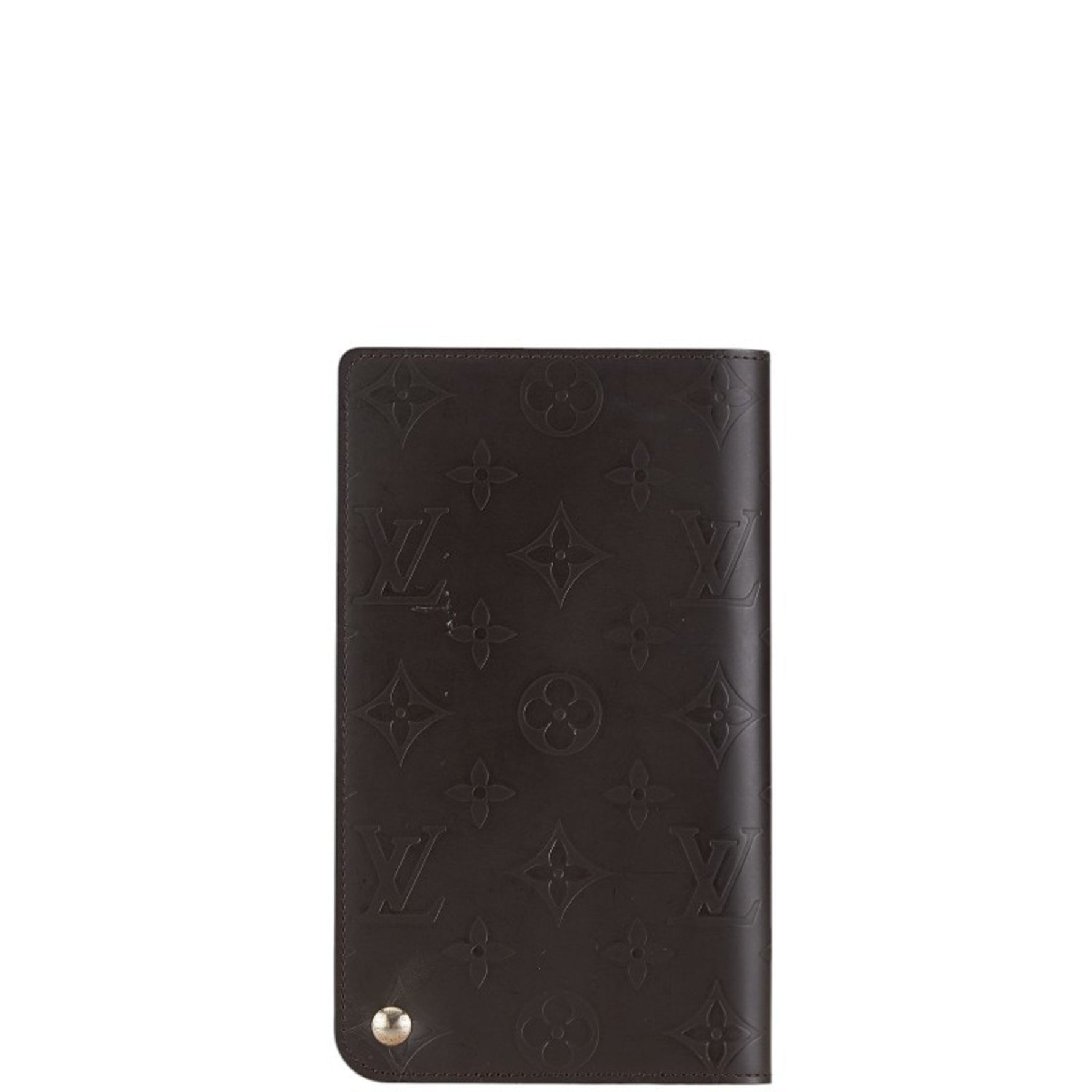 Louis Vuitton Monogram Glace Hoist Bi-fold Wallet Brown Leather