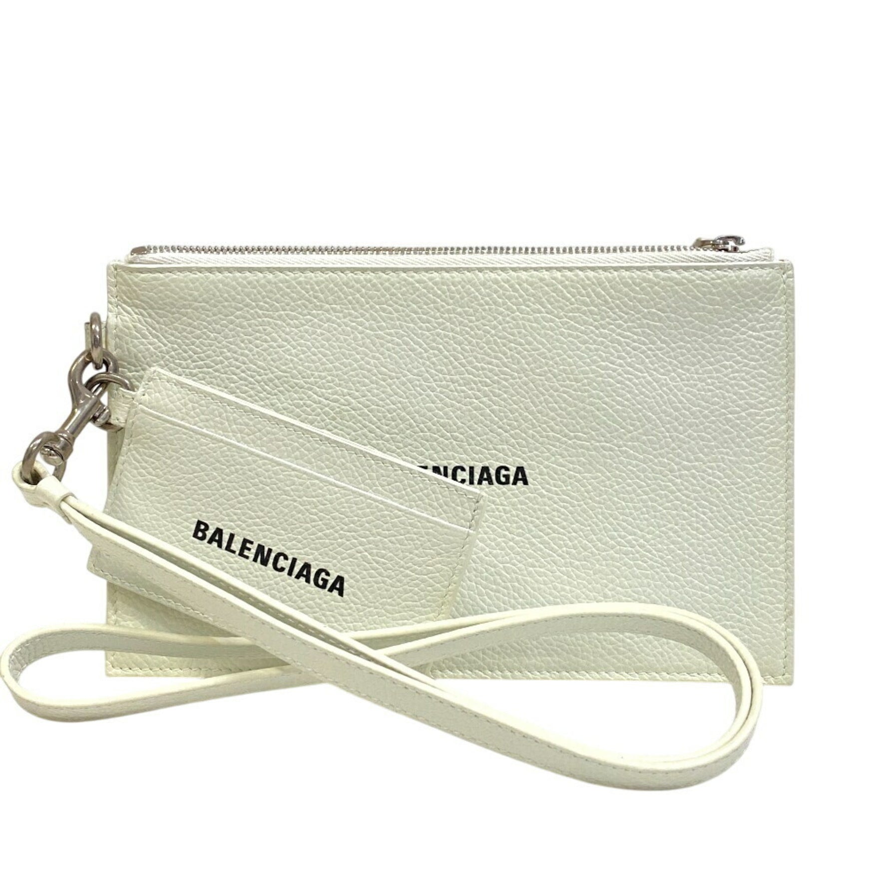 BALENCIAGA Cash Pouch Card Case Travel High White