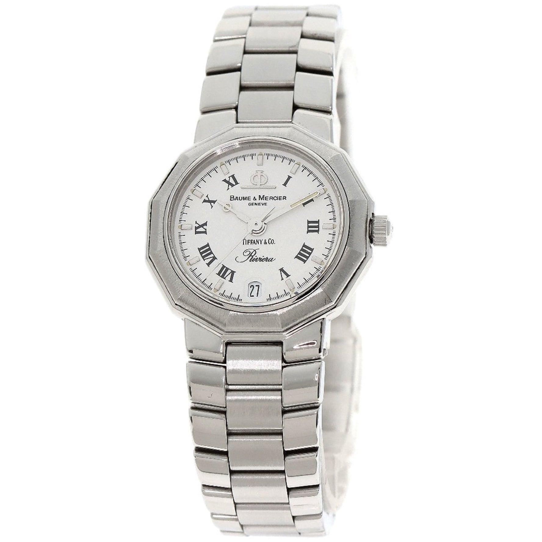 Baume & Mercier Riviera W-name Tiffany collaboration watch Stainless steel SS Ladies