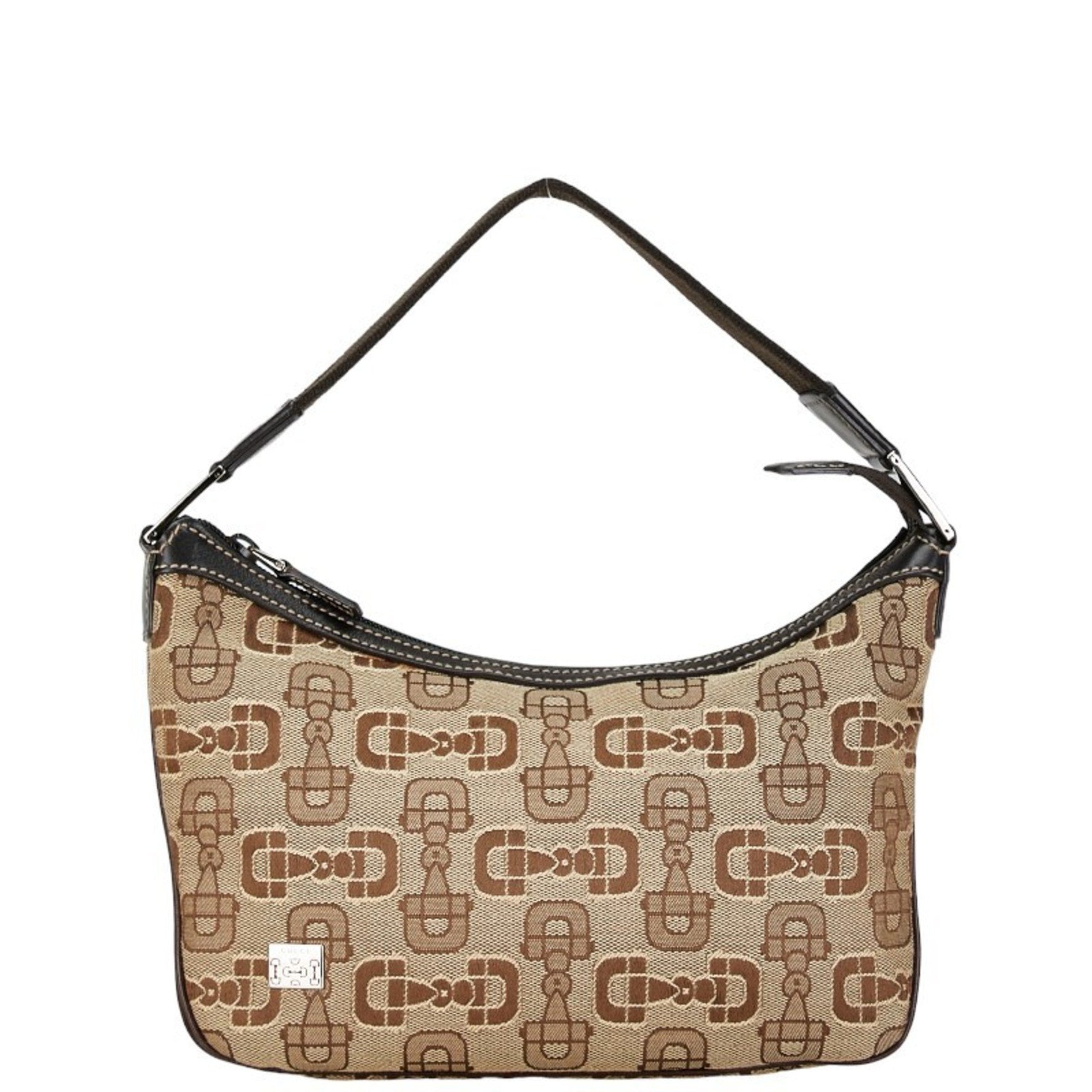 Gucci Horsebit Bag Handbag Brown Beige Canvas Leather
