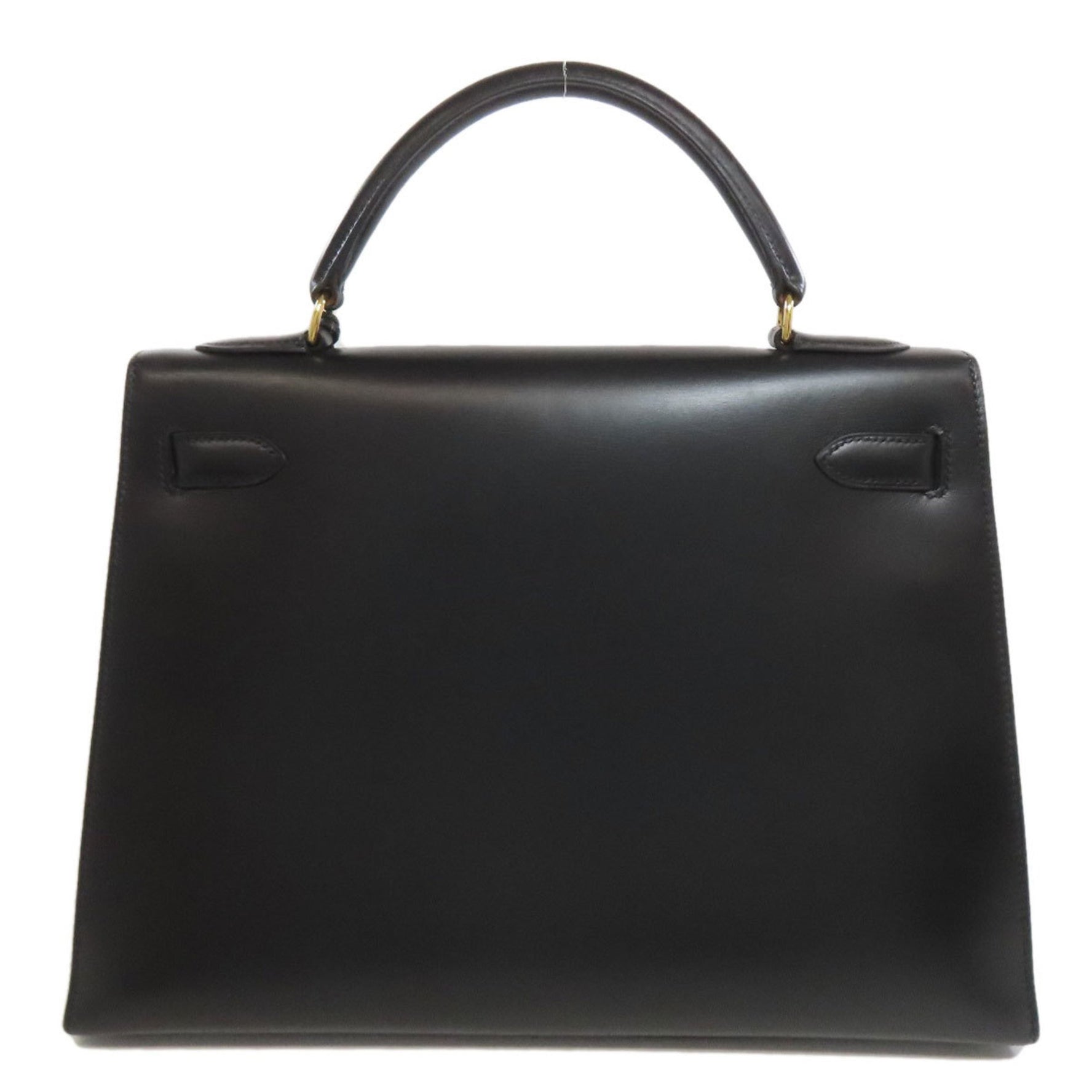 Hermes Hermès Kelly 32 Handbag in Box Calf Leather with External Stitching and Gold Hardware, Women's