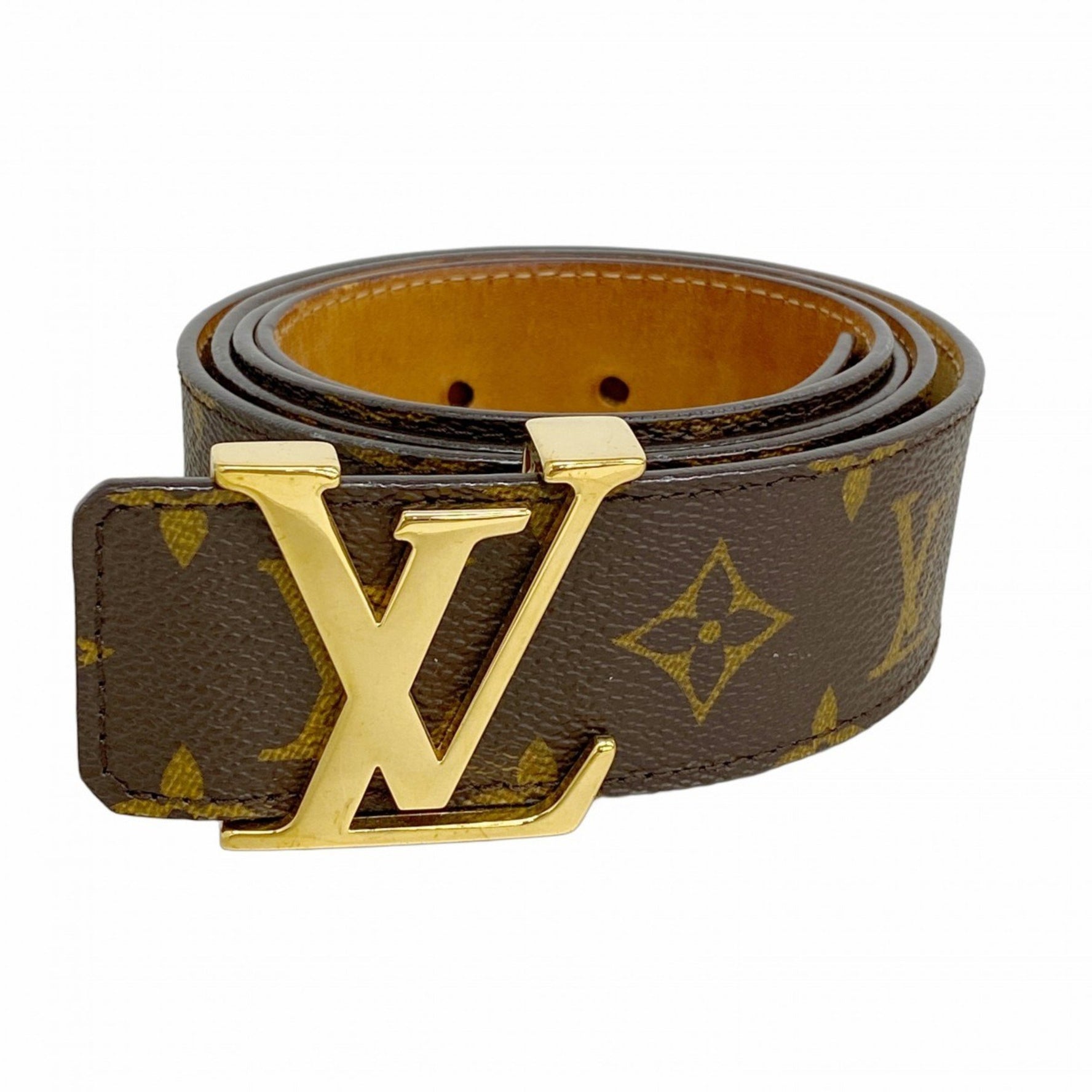 Louis Vuitton Monogram Santur Belt with LV Initials