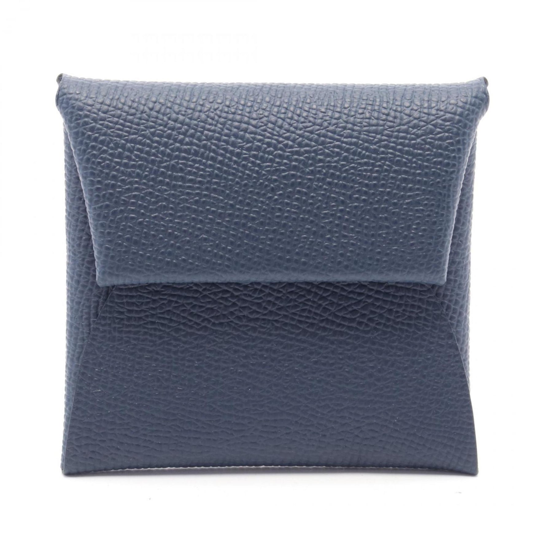 Hermes Bastia Wallet/Coin Case Wallet Leather Epsom Navy