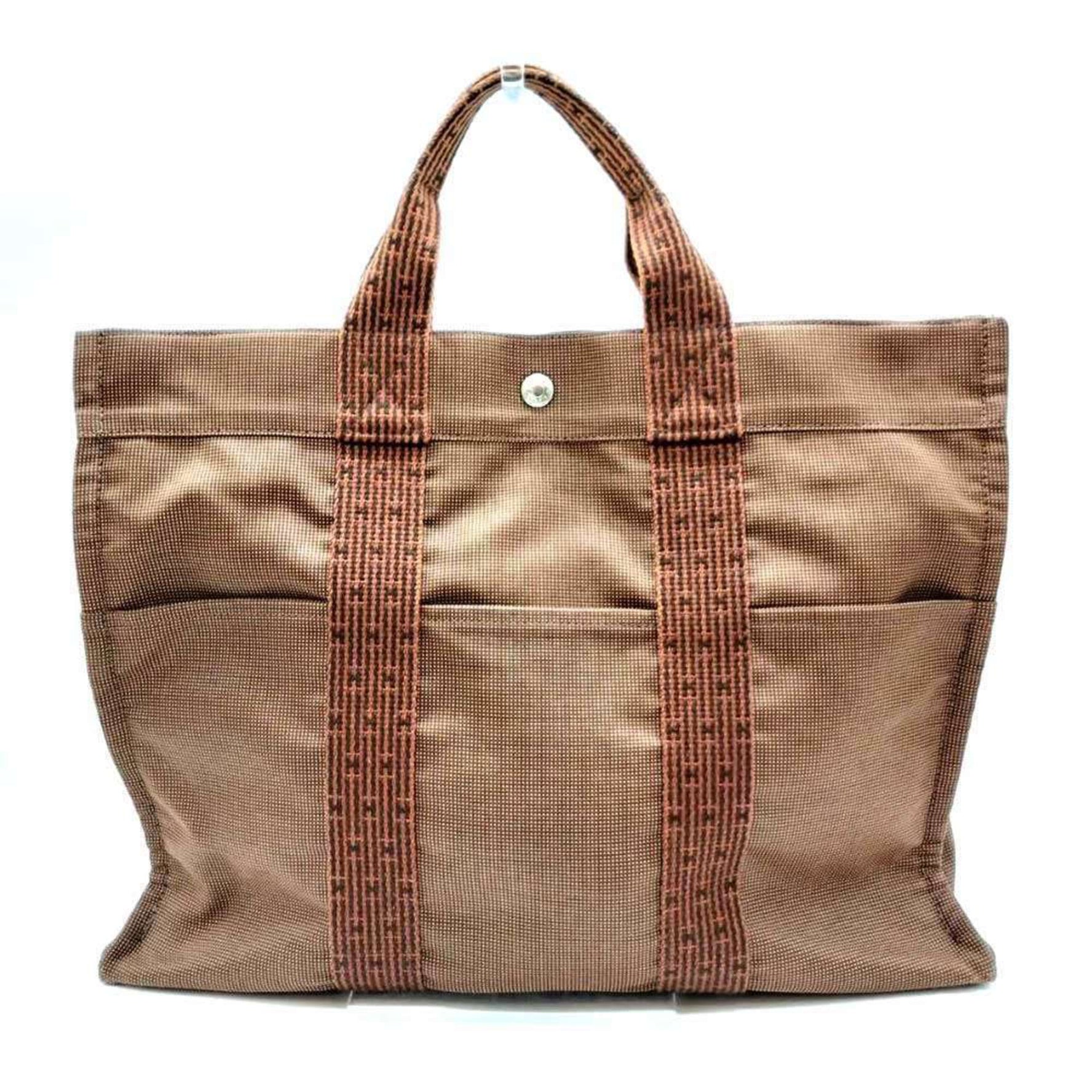 Hermes Air Line Tote MM Canvas Handbag Bag