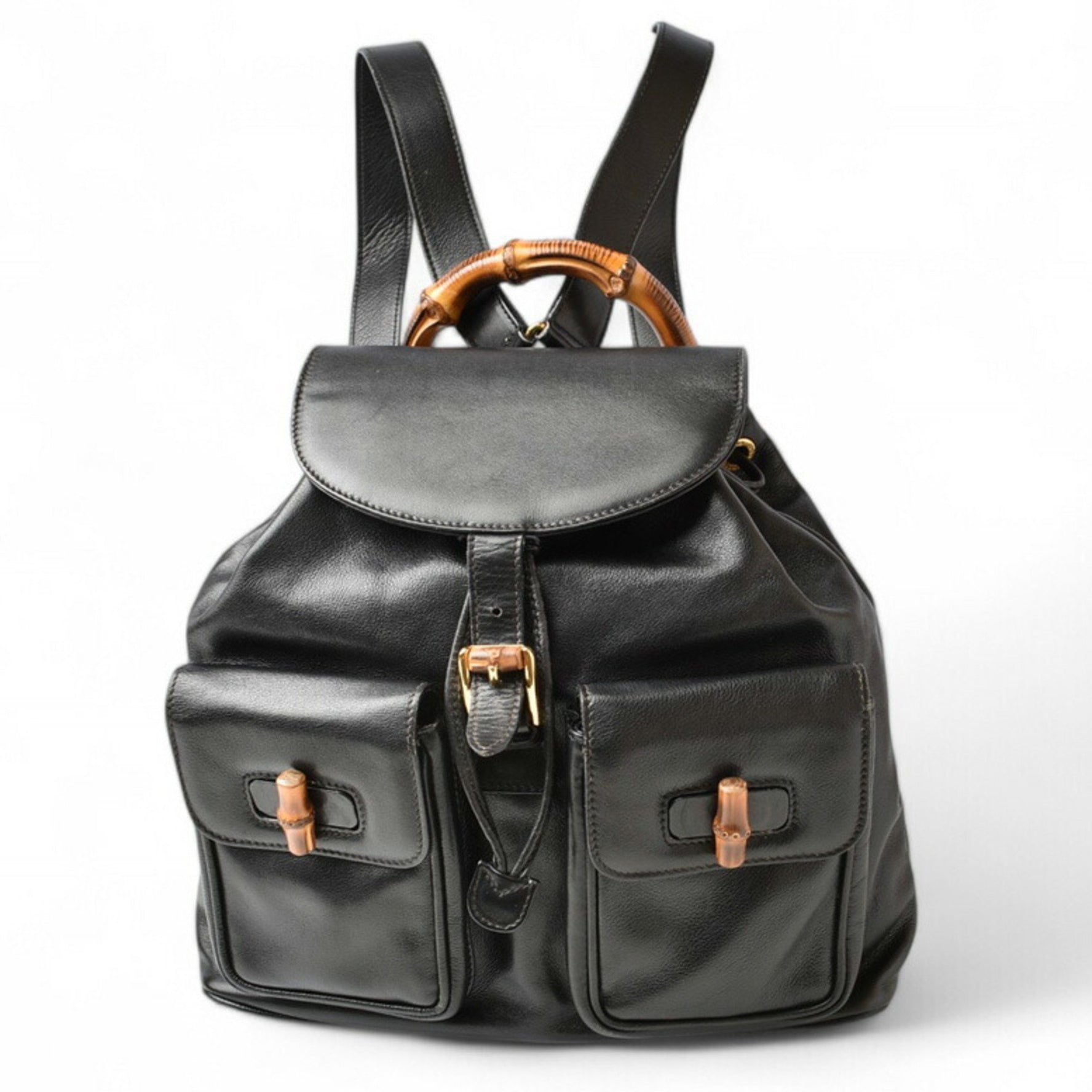 GUCCI Backpack Bamboo Bag Leather