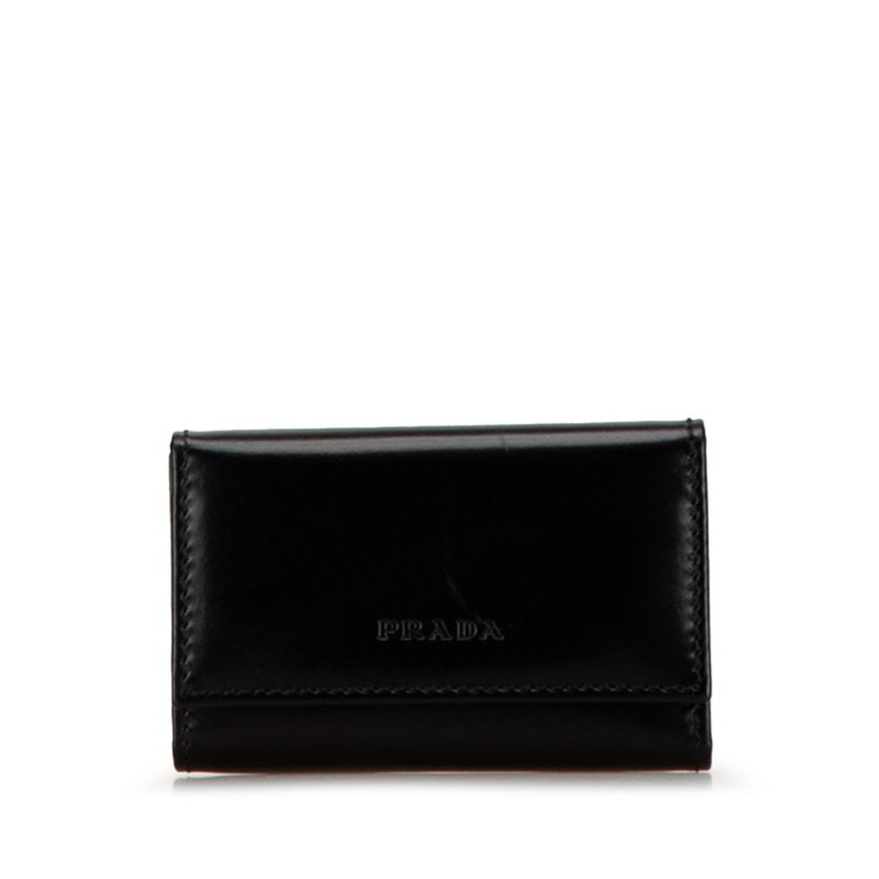 PRADA key case leather