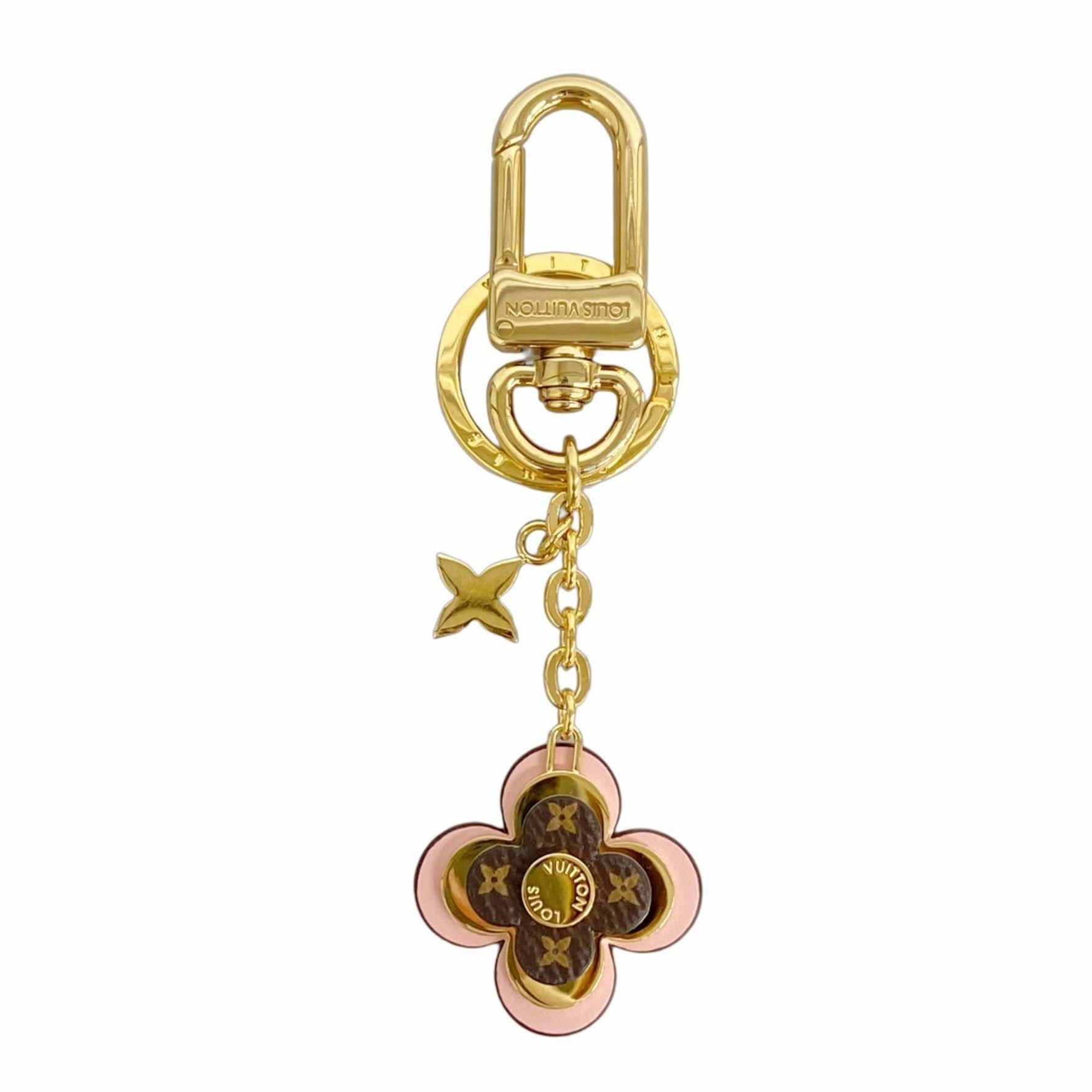 Louis Vuitton Monogram Porte-Clés Blooming Flower BB Keychain in Brown, Pink, and Gold
