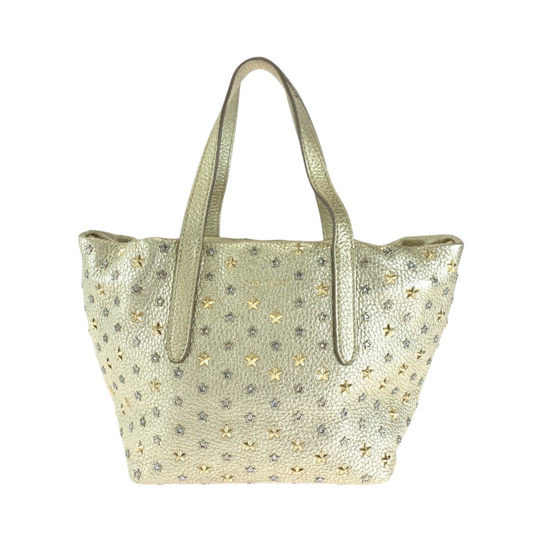 Jimmy Choo Mini Sarah Star Studs Hardware Leather Handbag Tote Bag