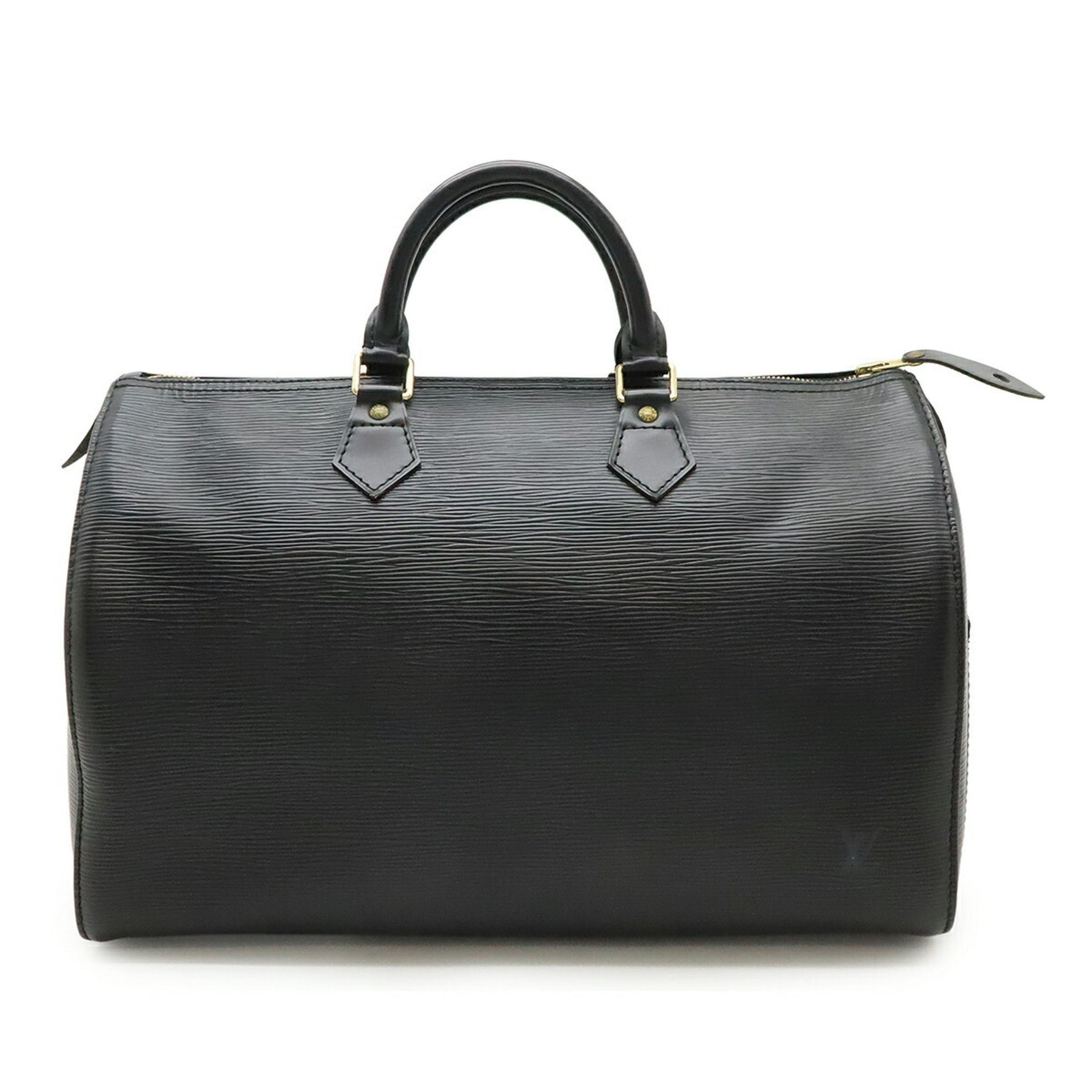 LOUIS VUITTON Epi Speedy 35 Handbag/Boston Bag in Leather Noir and Black