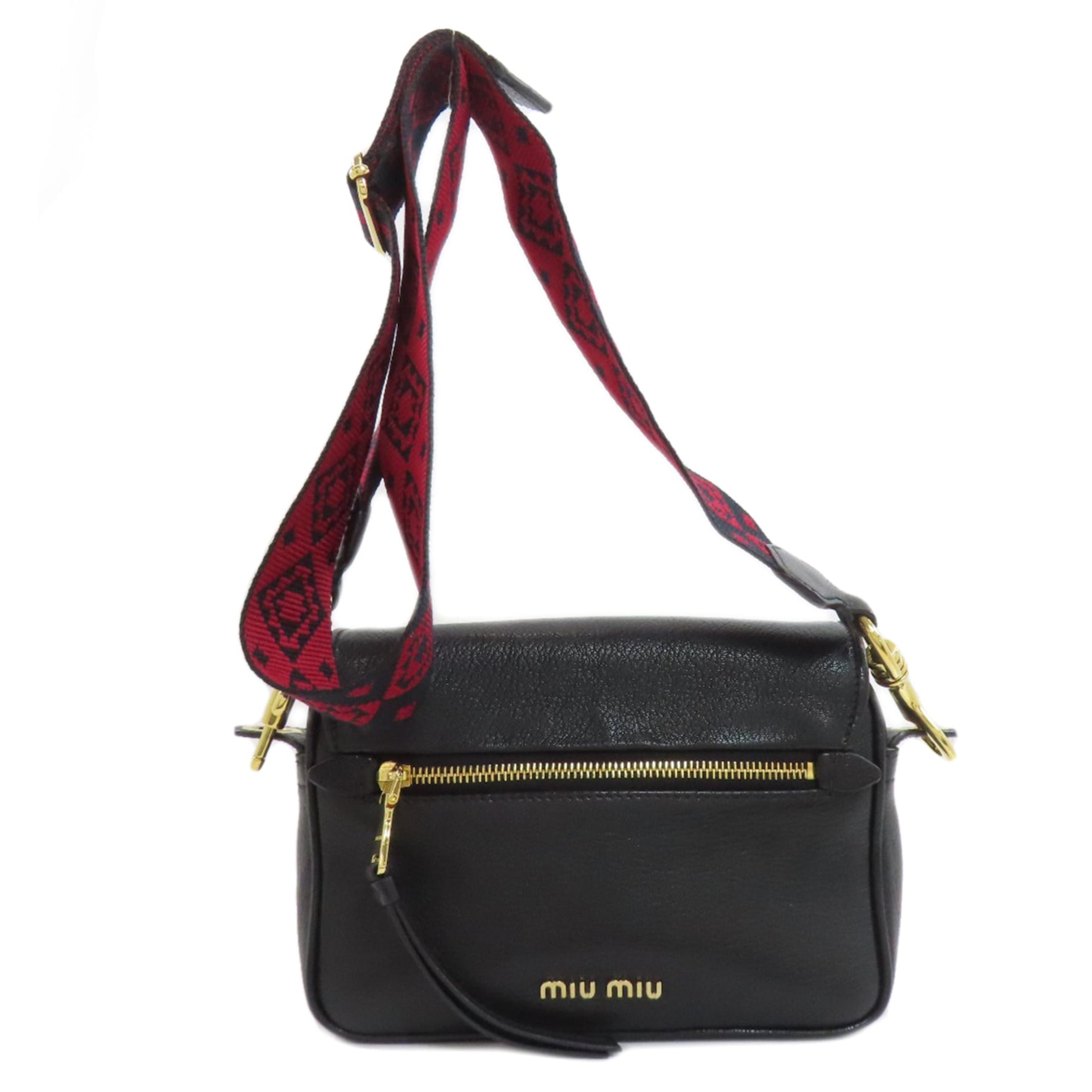 Miu Miu Miu logo shoulder bag leather MIUMIU