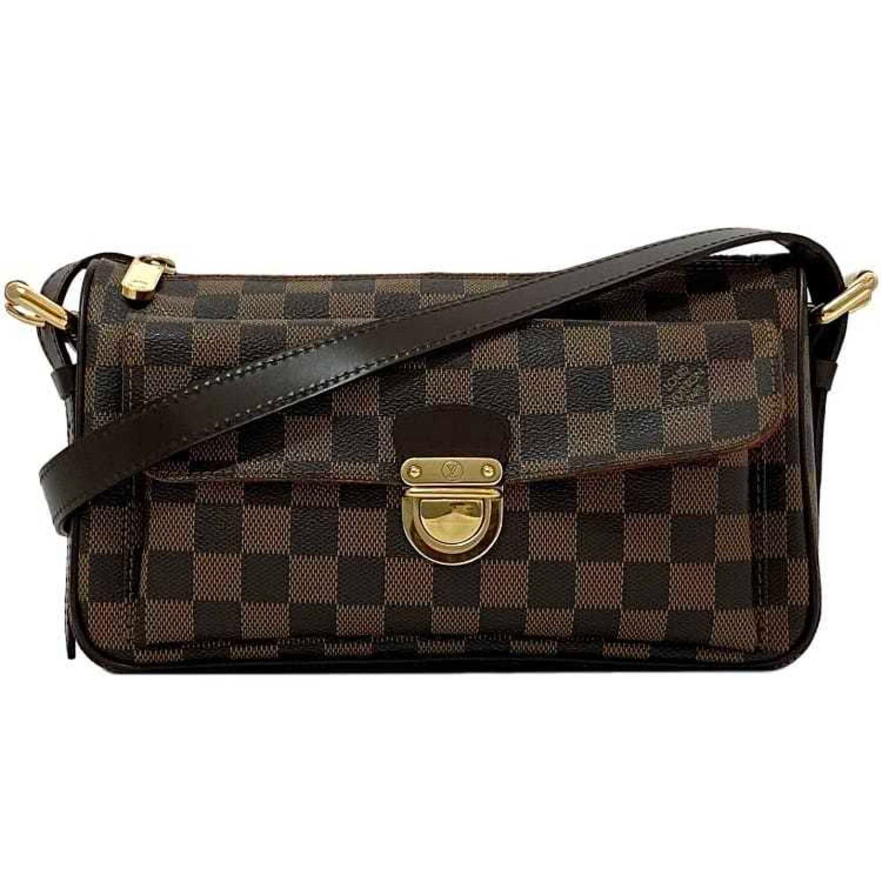 Louis Vuitton Shoulder Bag Ravello GM Brown Damier Ebene Canvas Crossbody Freestanding Men's